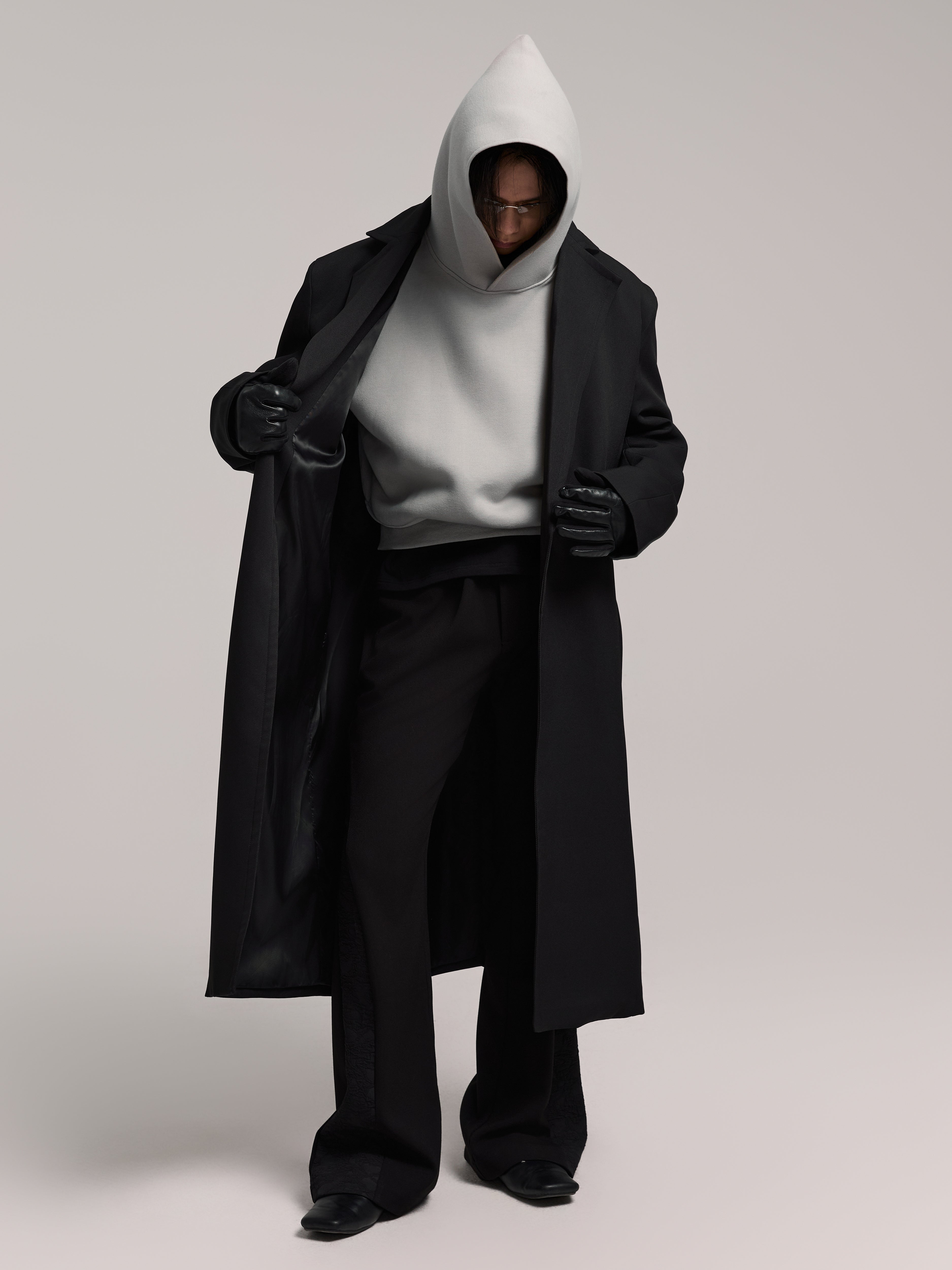 Felpa con cappuccio pesante 24AW Monkley Grey 600G