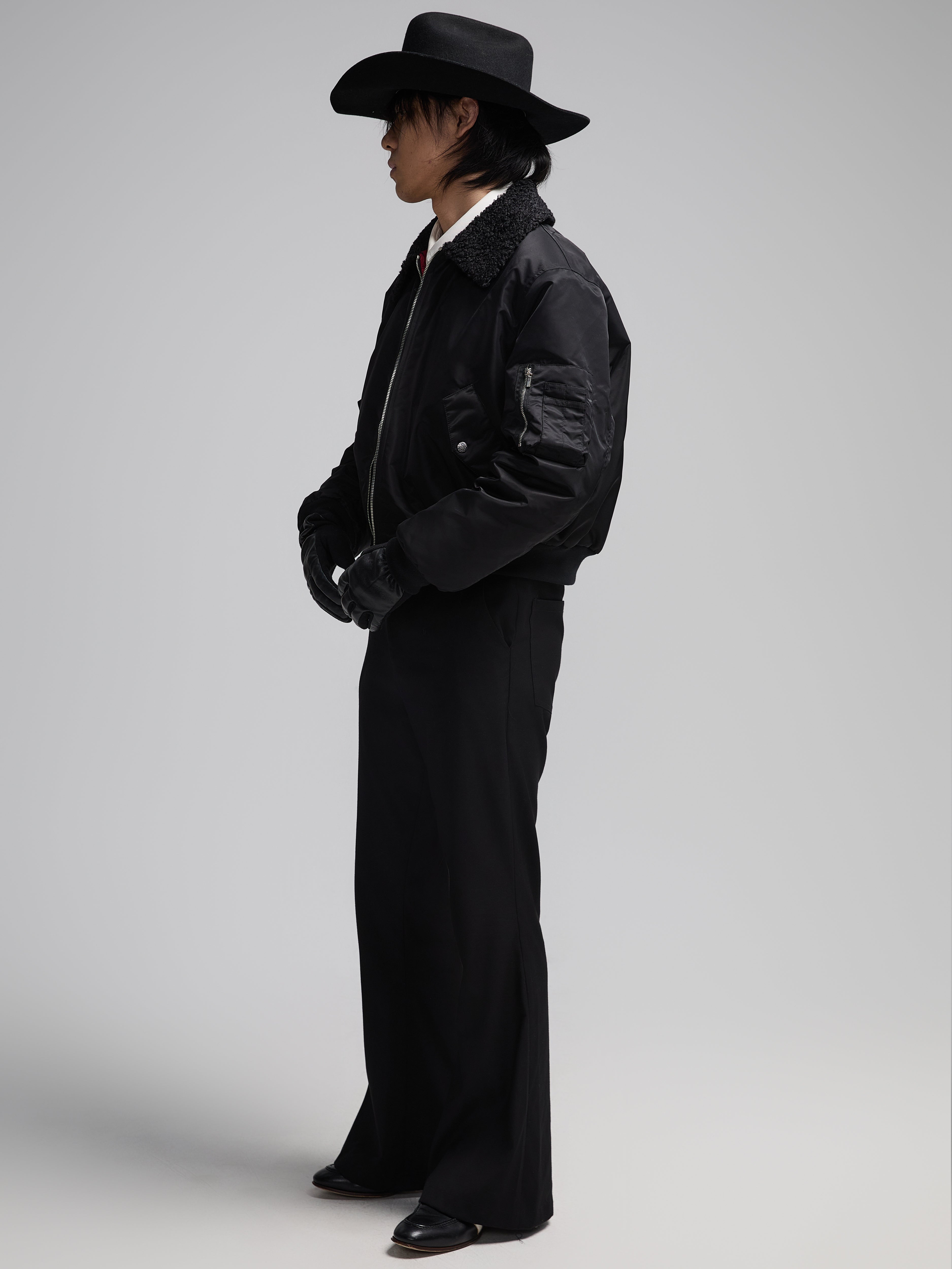 Bomber con toppe in lana MA-1 24AW