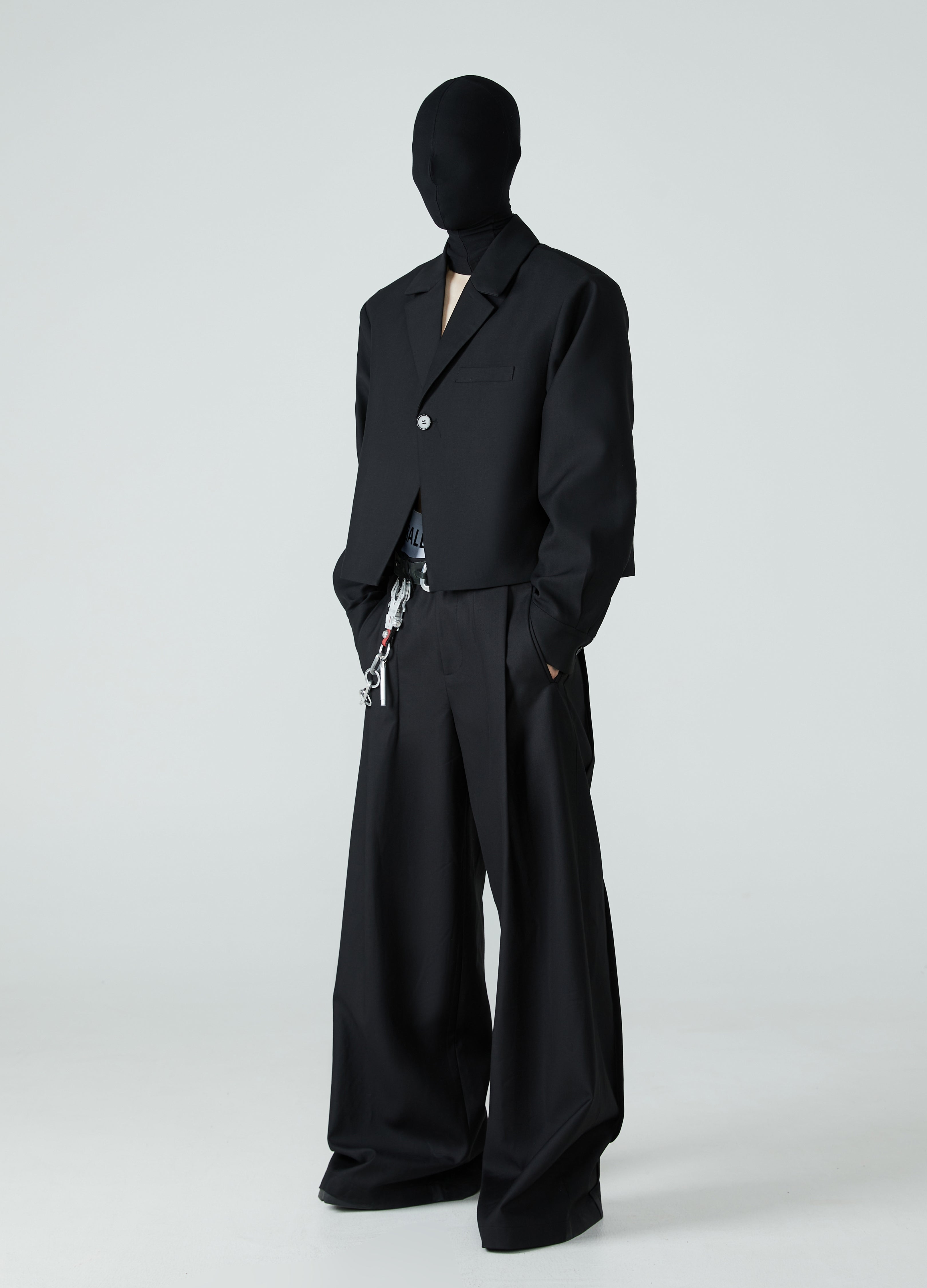 Giacca da abito ampia 23FW Noir Classique