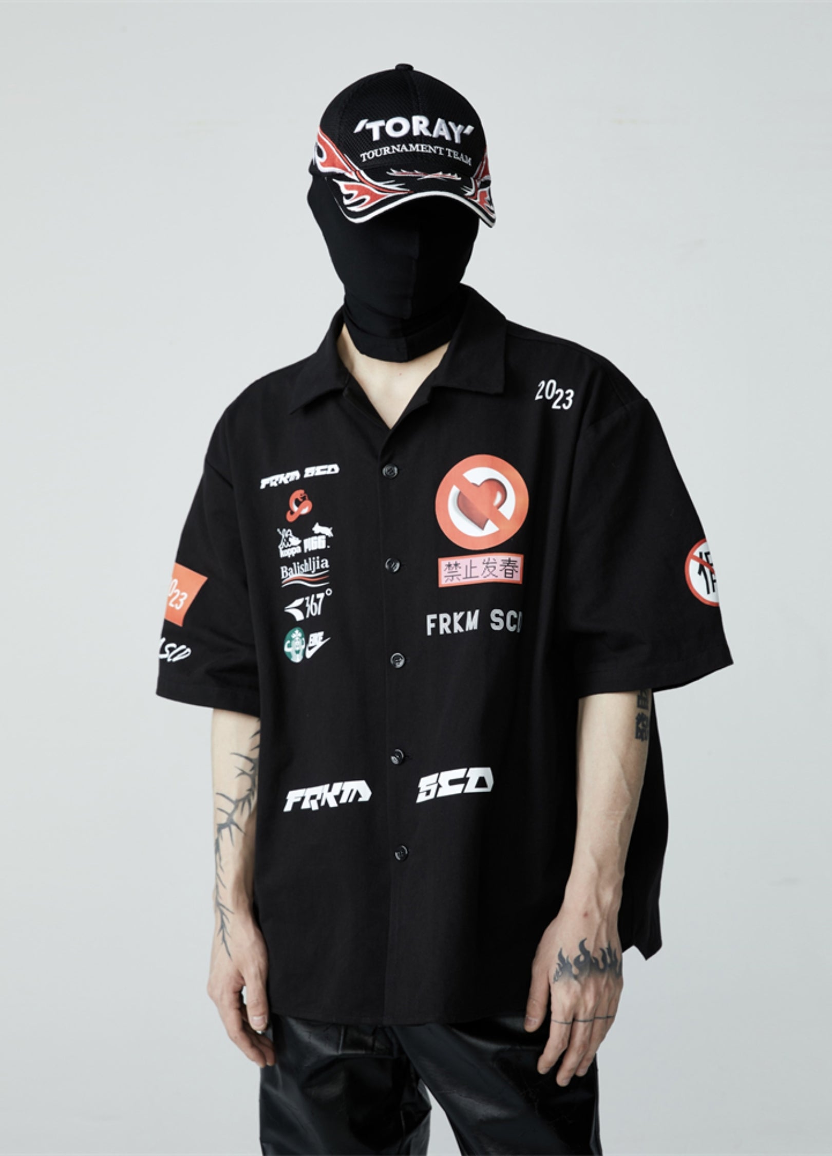 Maglietta in cotone calligrafico 23SS