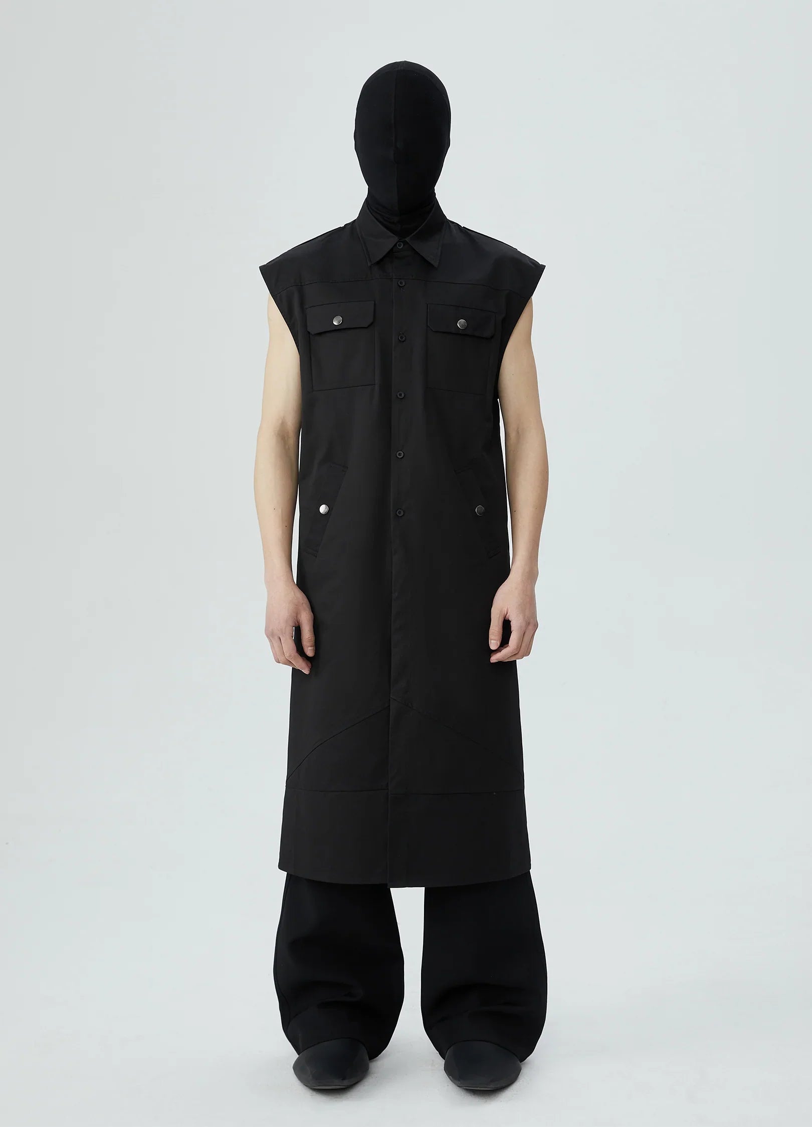 Camicia oversize nera Cascade Hollow 23SS