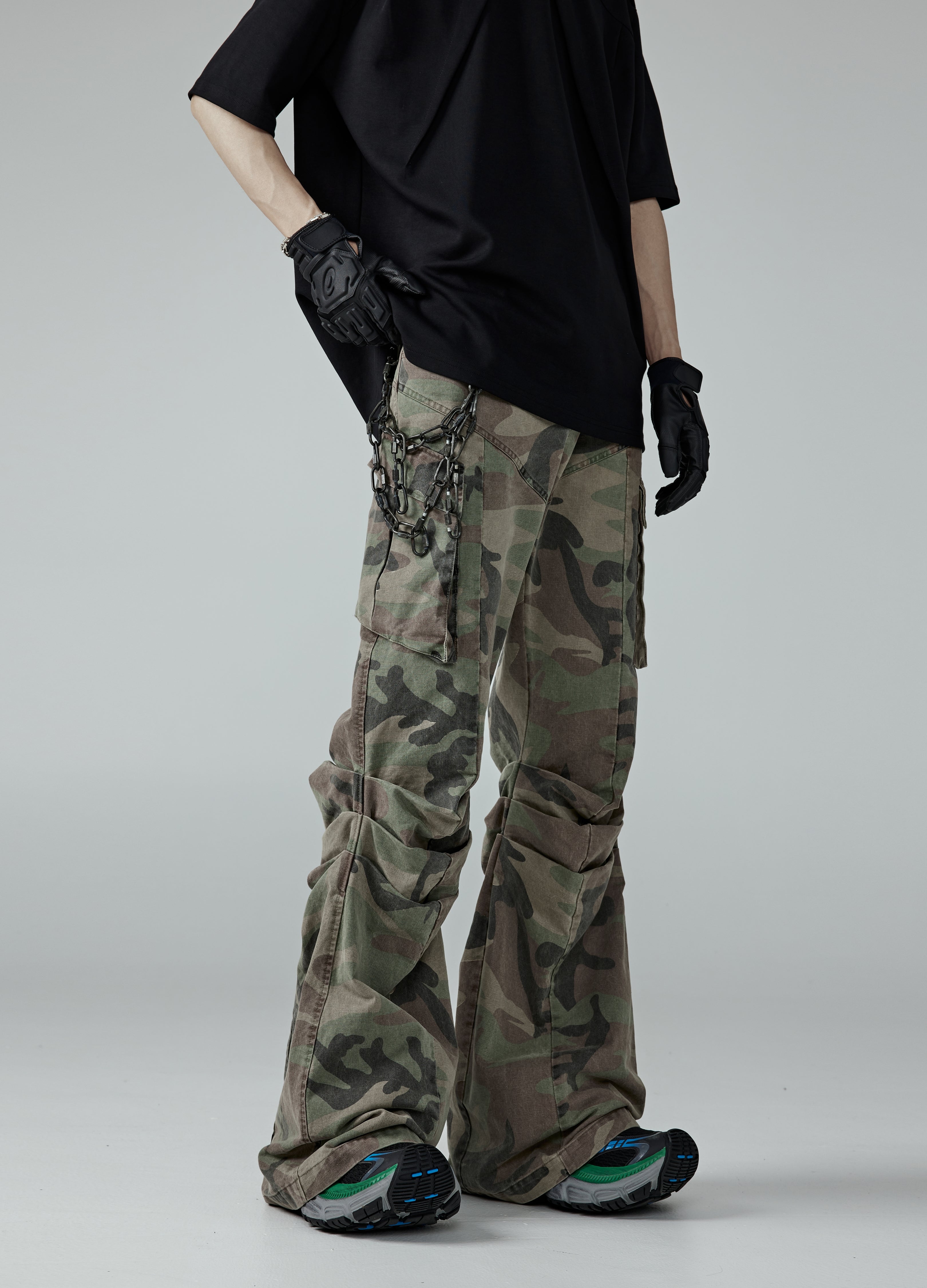 24SS Camouflage Machete-Cut Pants
