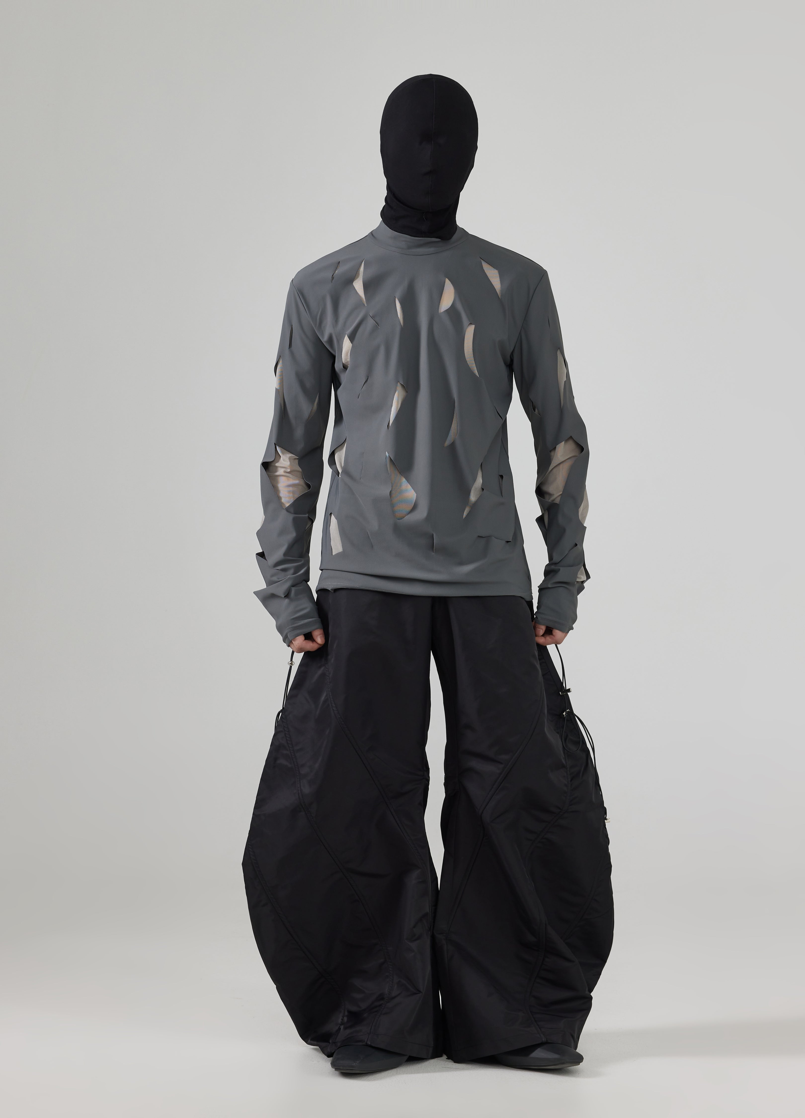 Maglietta in rete effetto usurato 24FW