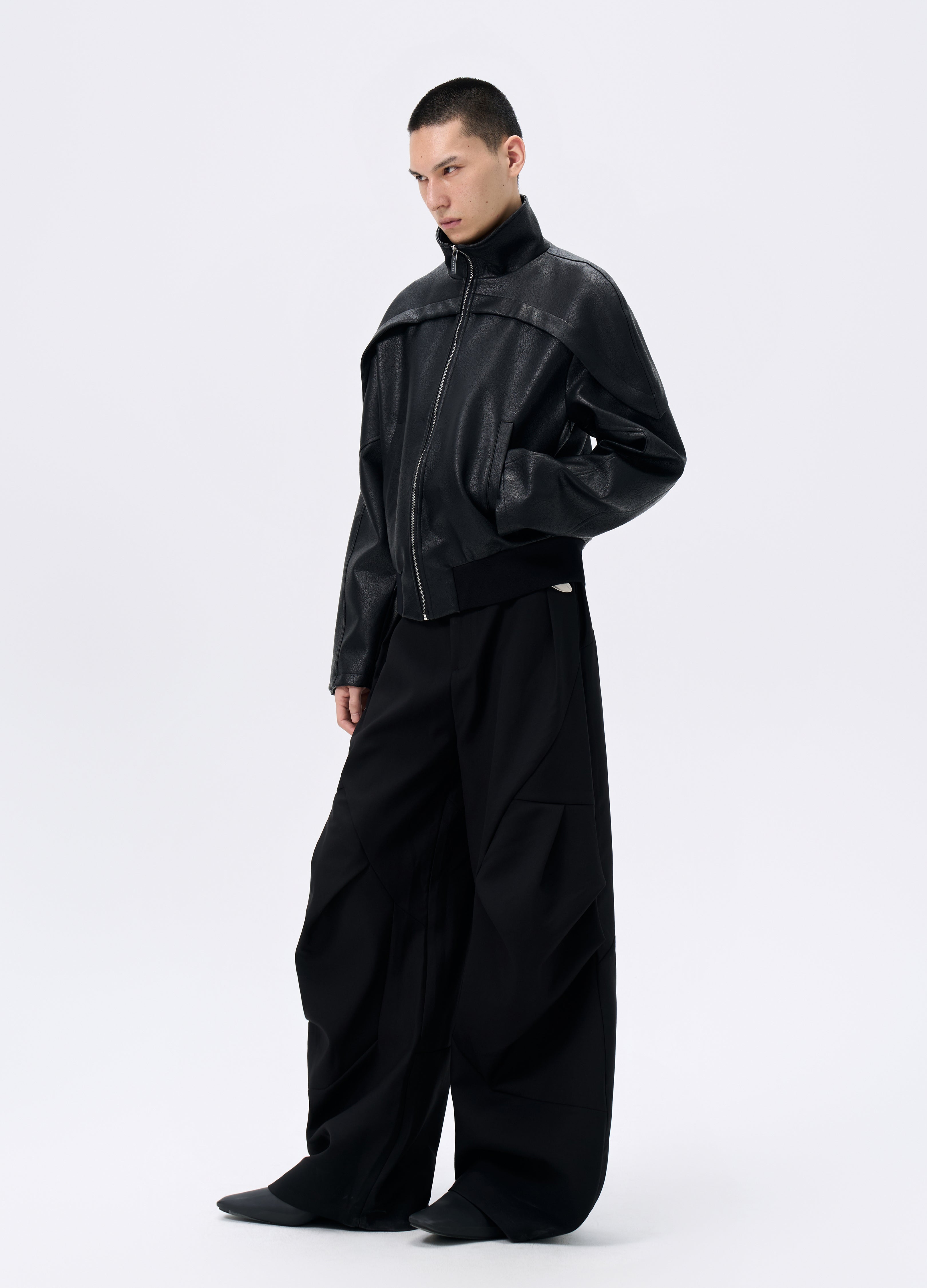 25FW CRACKED LEATHER ARC JACKET