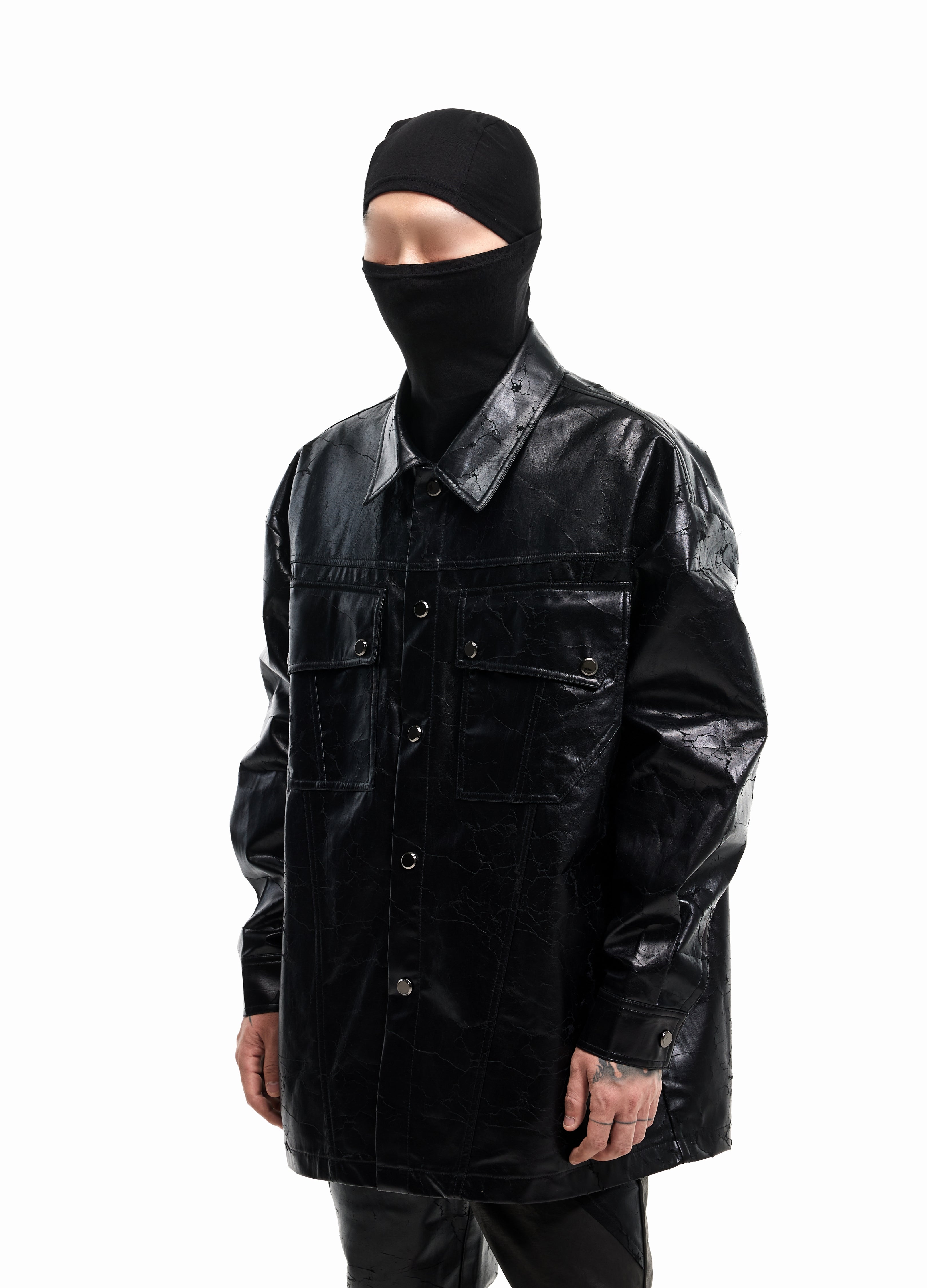 CAMICIA IN PELLE SHATTERED VOID