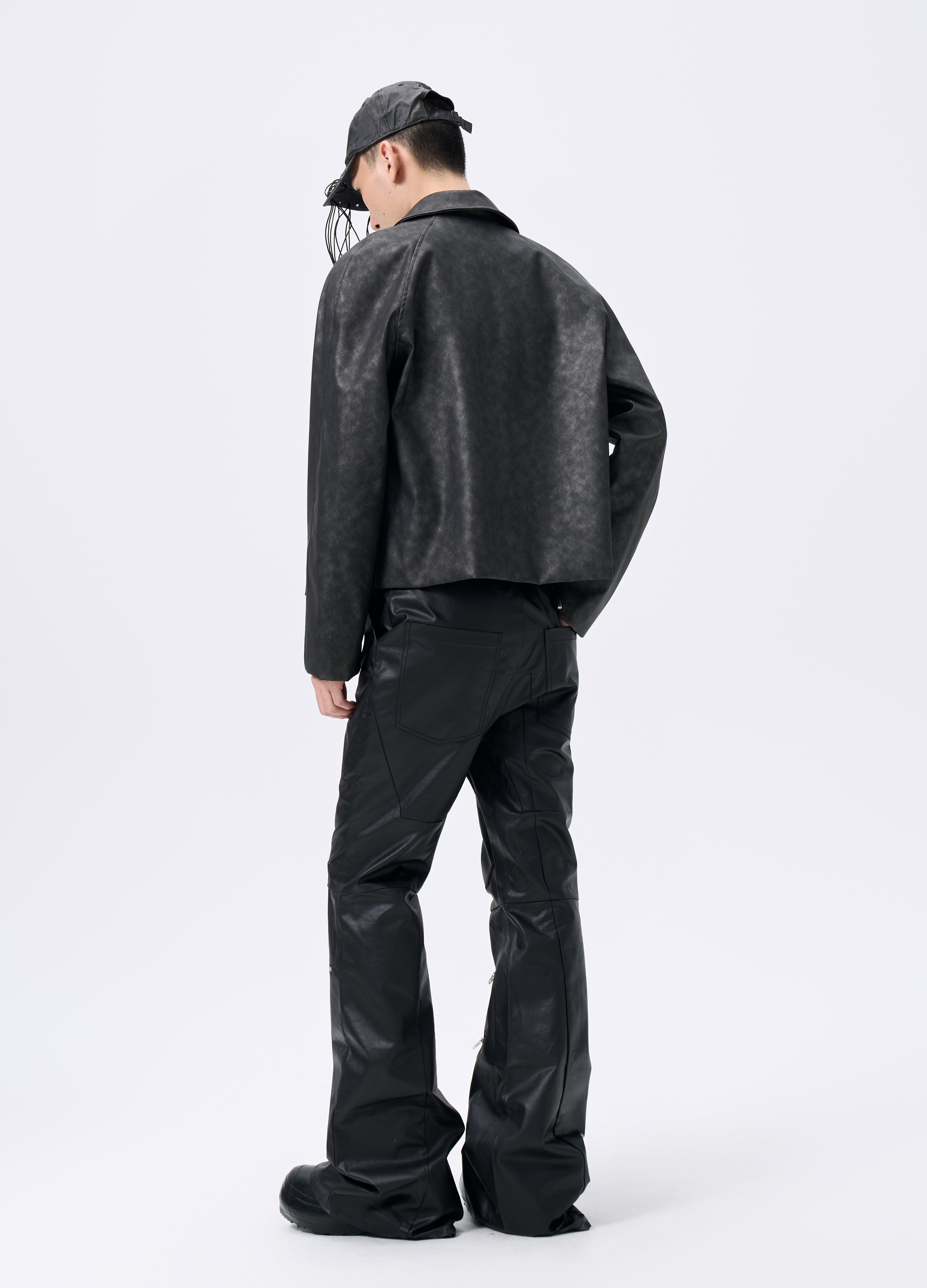 GIACCA DA CAVALIERE IN PELLE WAVEWASH 25FW