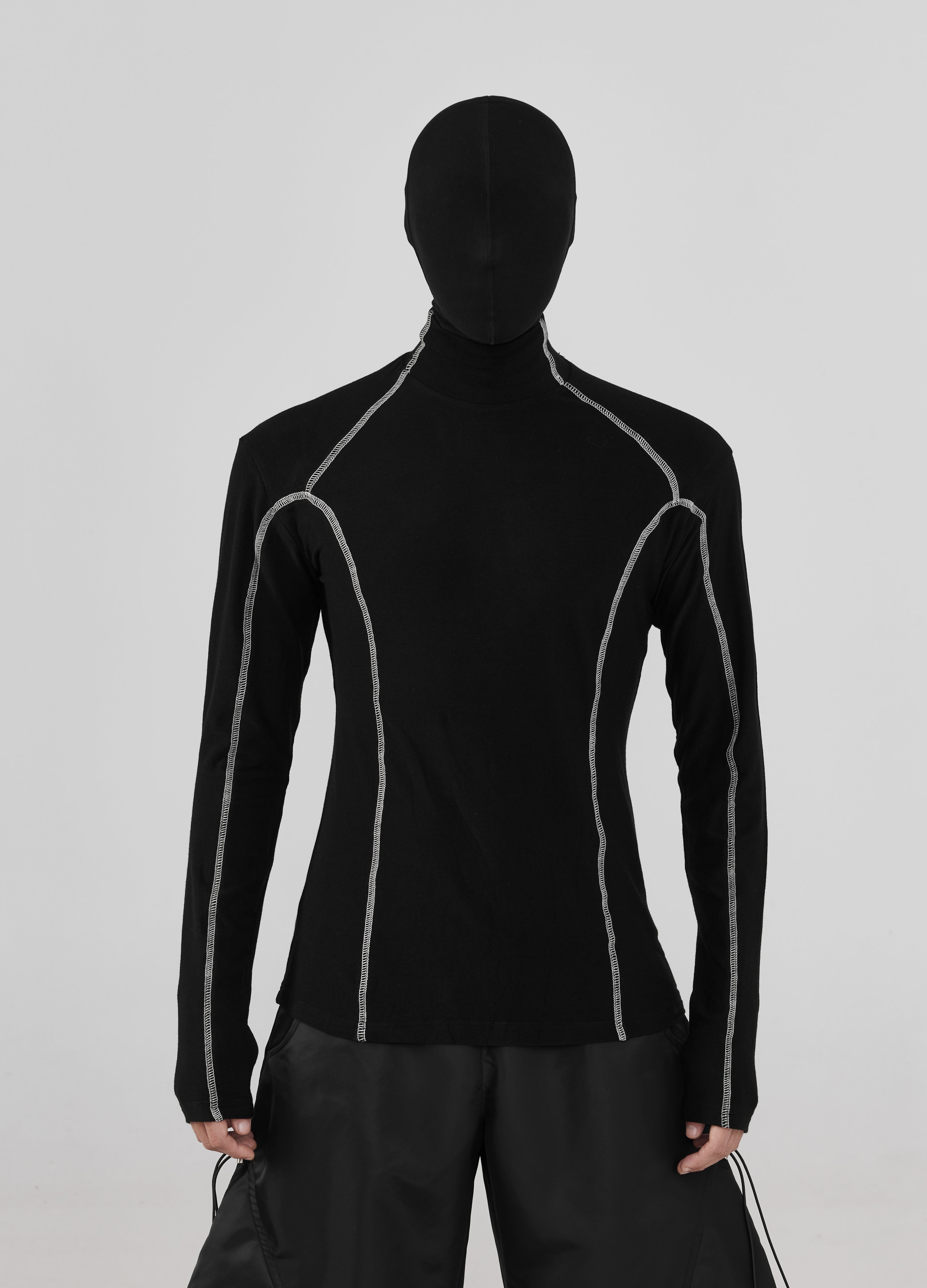 Maglietta a collo alto con filo 24FW