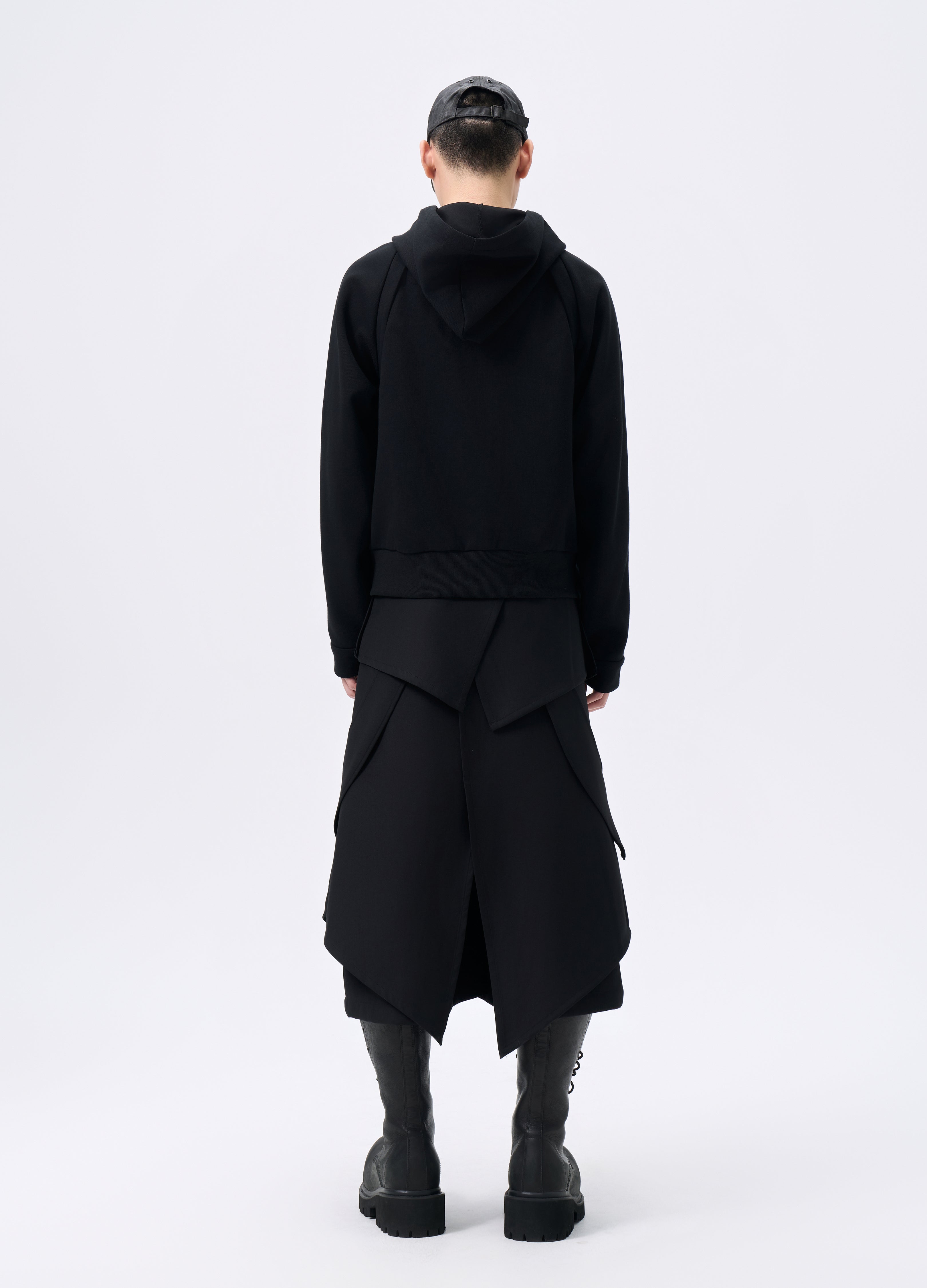 GONNA CON GREMBIULE A STRATI E CINTURA 25FW