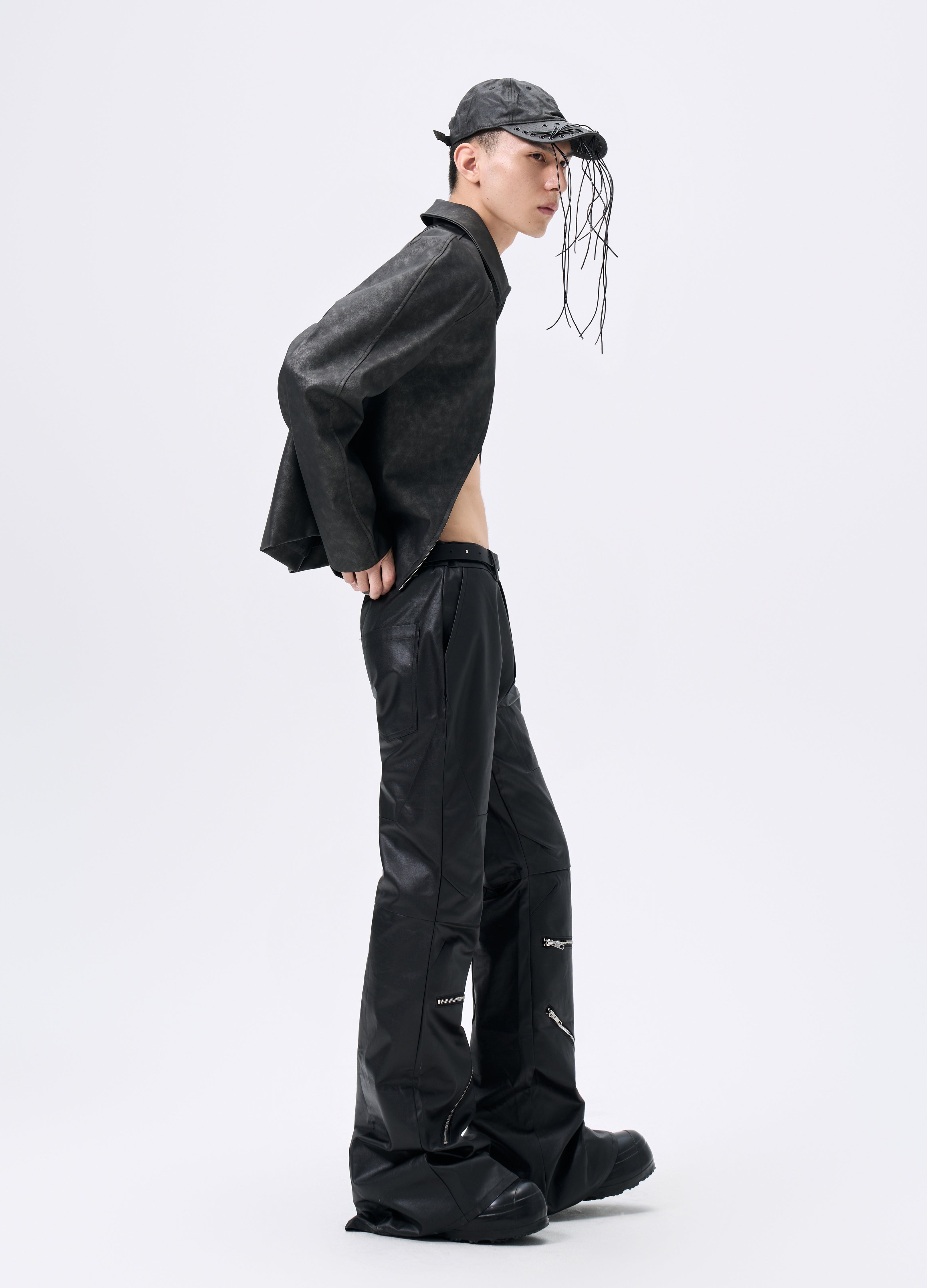 GIACCA DA CAVALIERE IN PELLE WAVEWASH 25FW