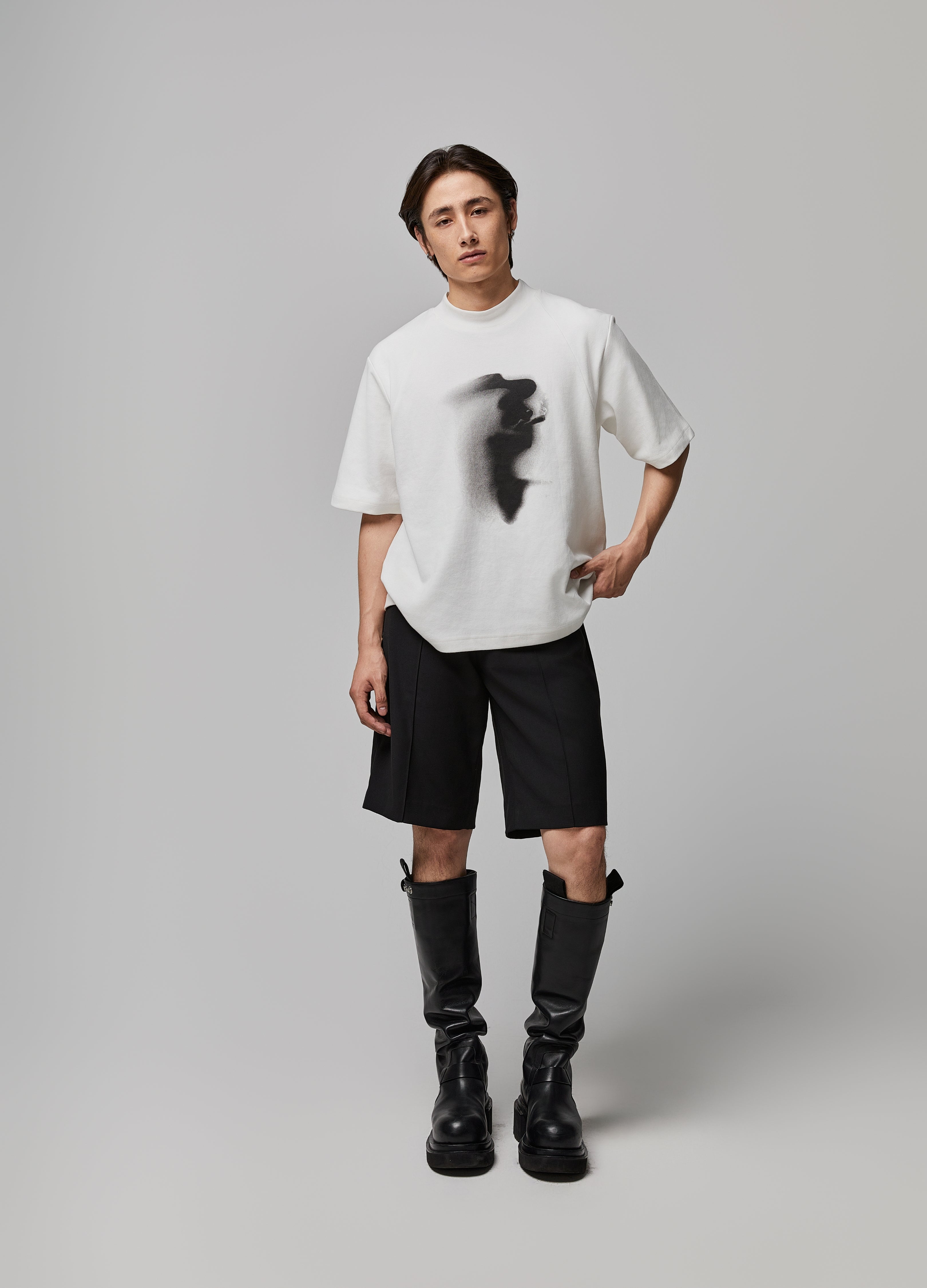 Maglietta vintage pesante "SMOKE" 24SS