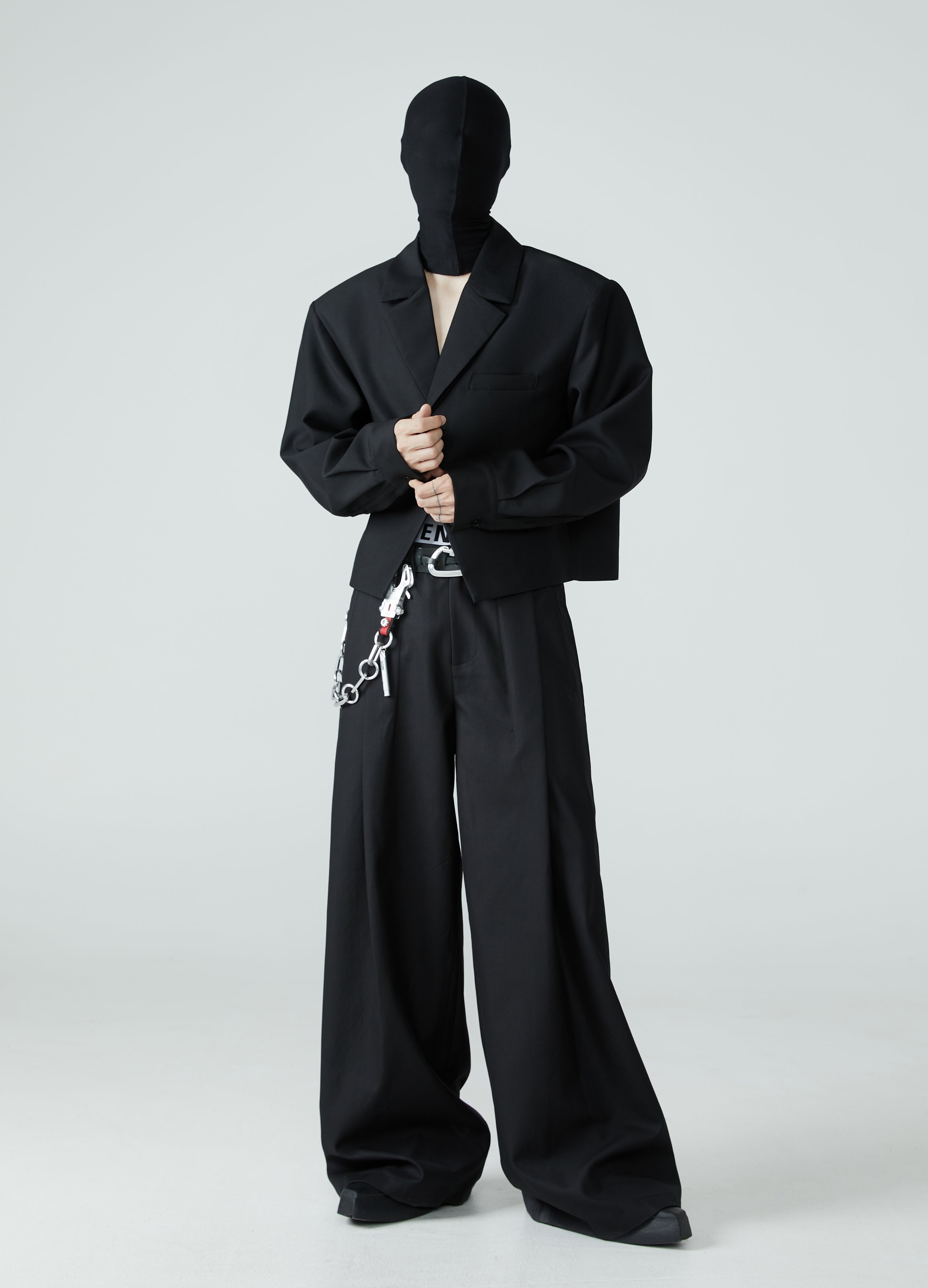 Giacca da abito ampia 23FW Noir Classique