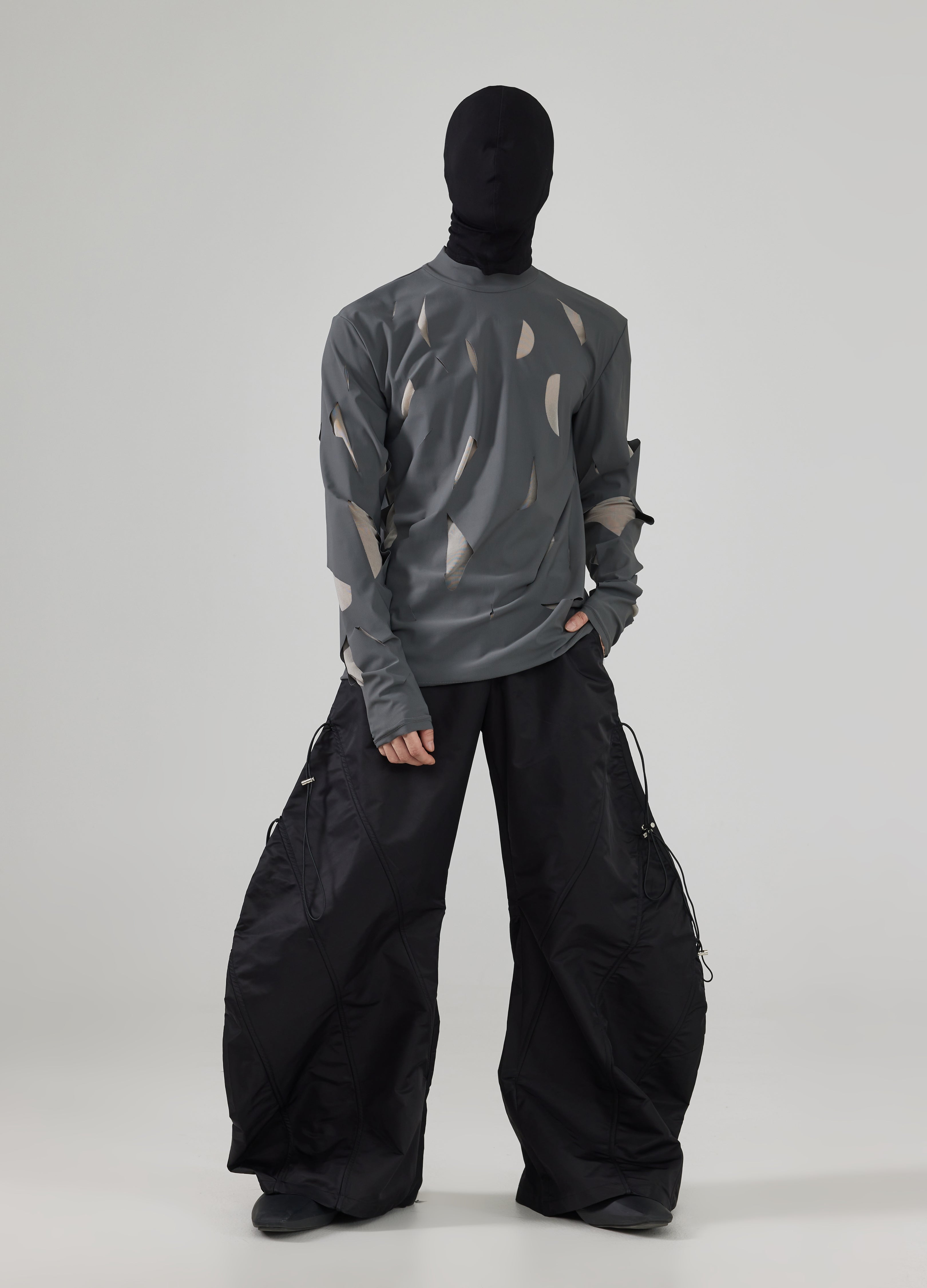 Maglietta in rete effetto usurato 24FW