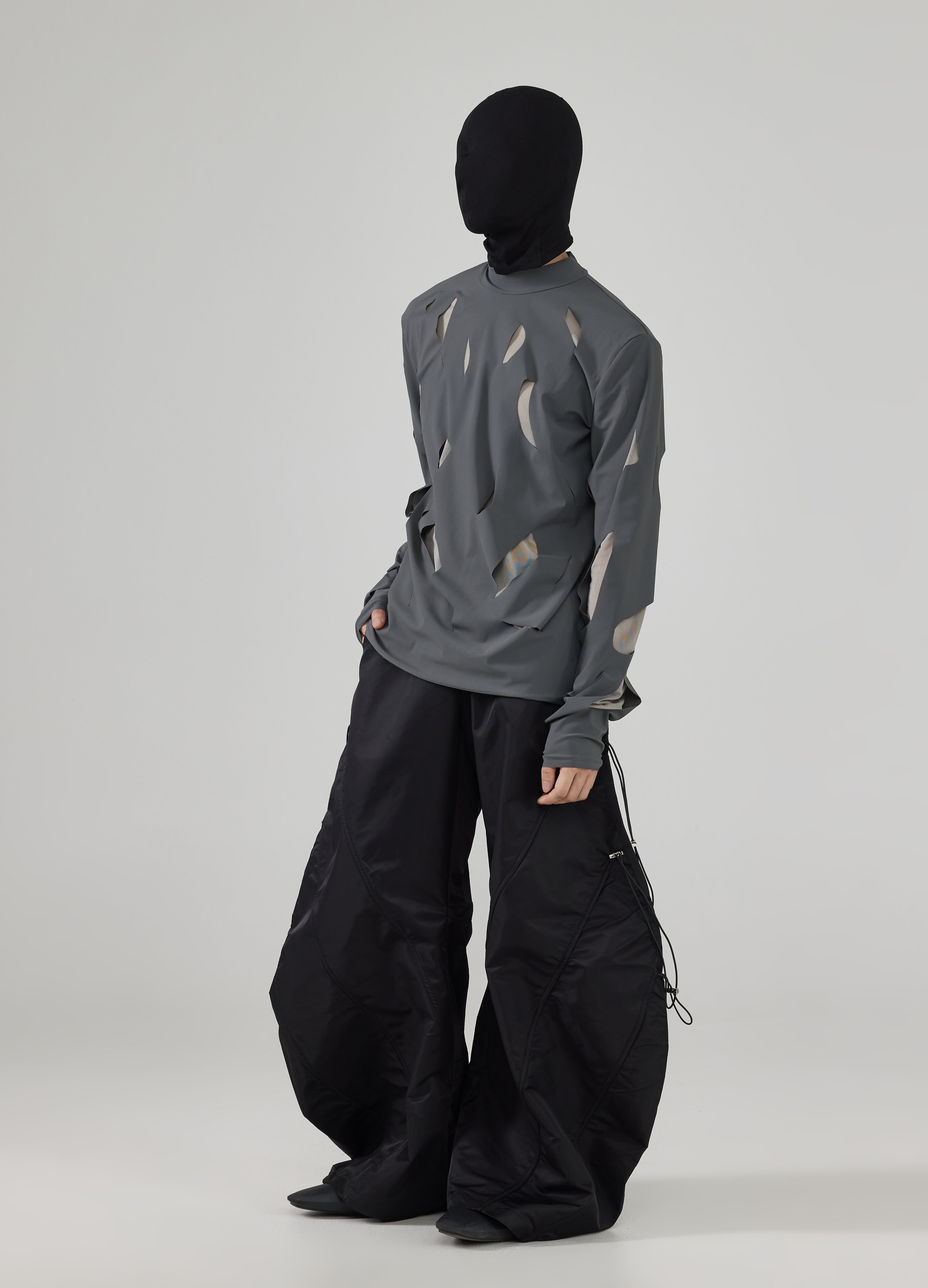 Maglietta in rete effetto usurato 24FW