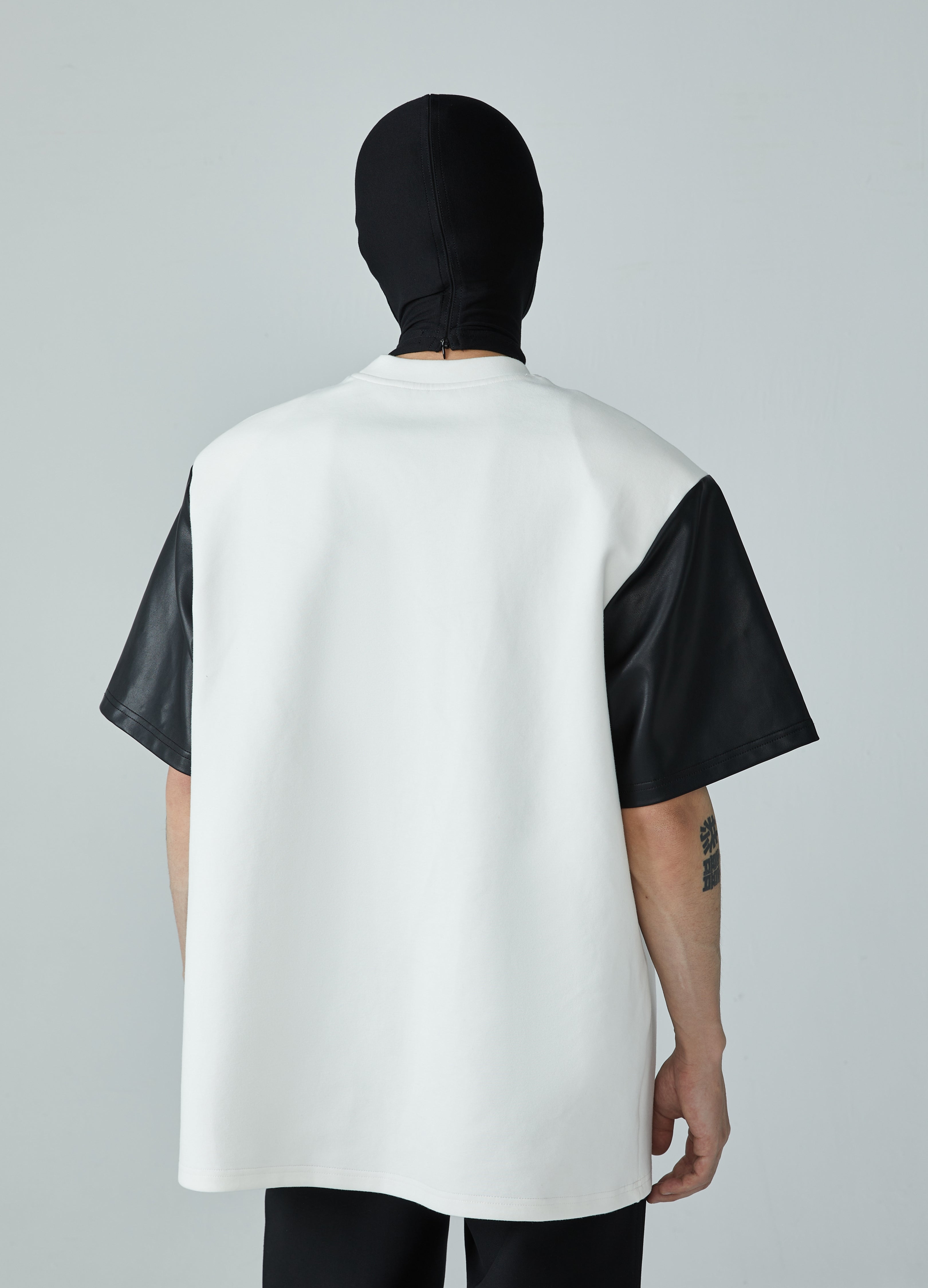 Maglietta Jin & Jang con imbottitura in pelle 23FW