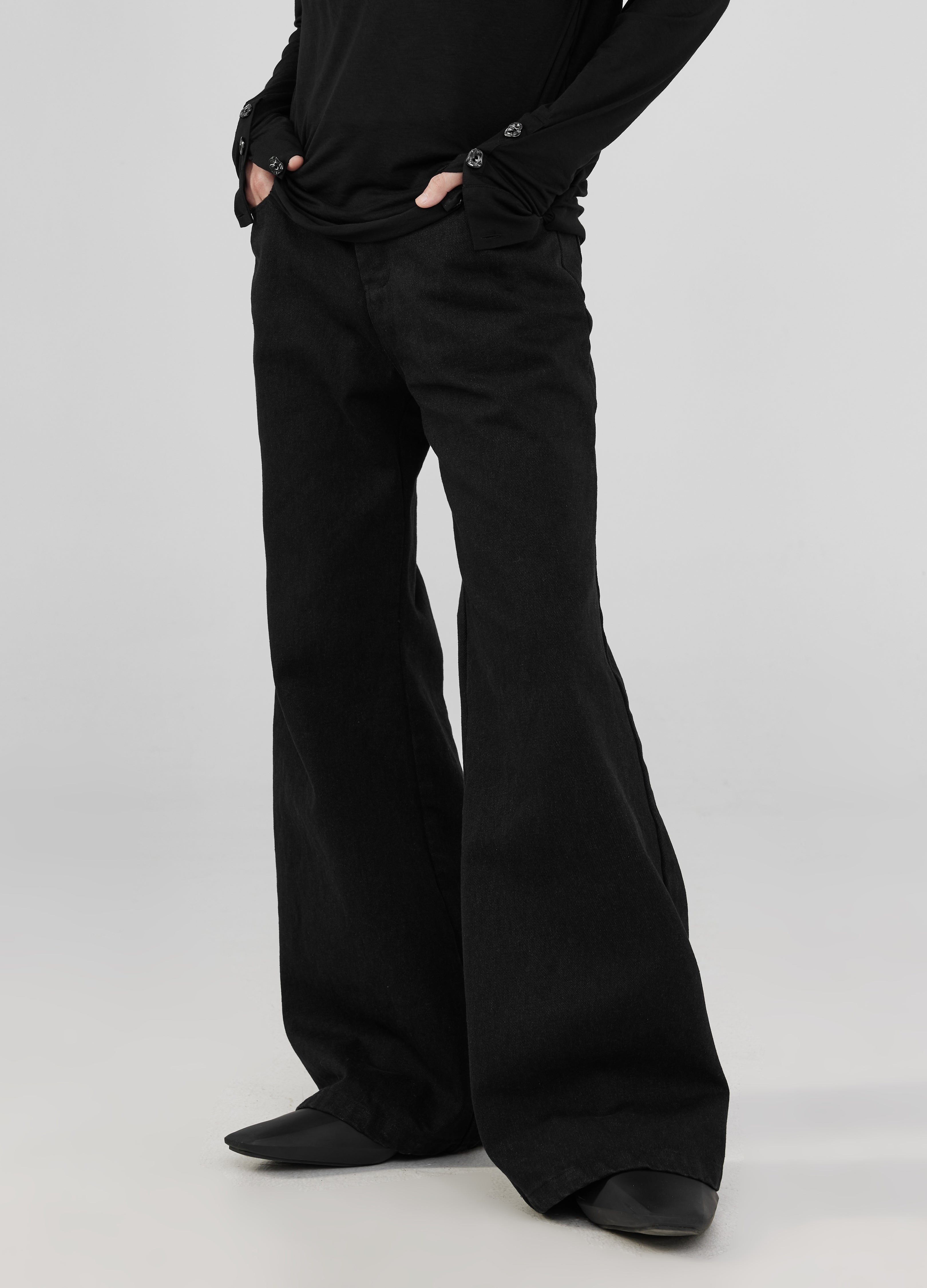 Pantaloni in denim minimalisti 24FW