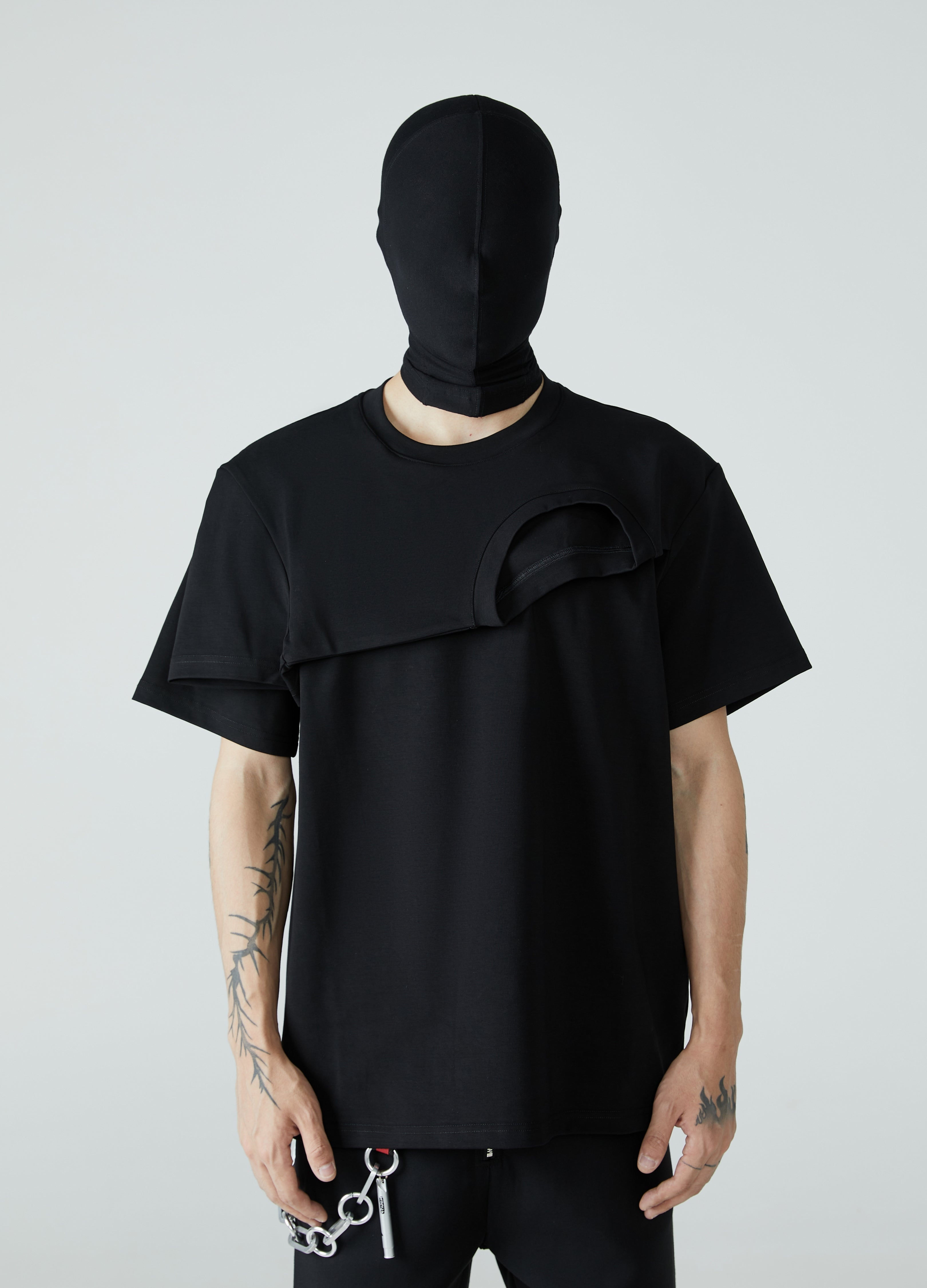 Maglietta tipografica a strati finti 23FW