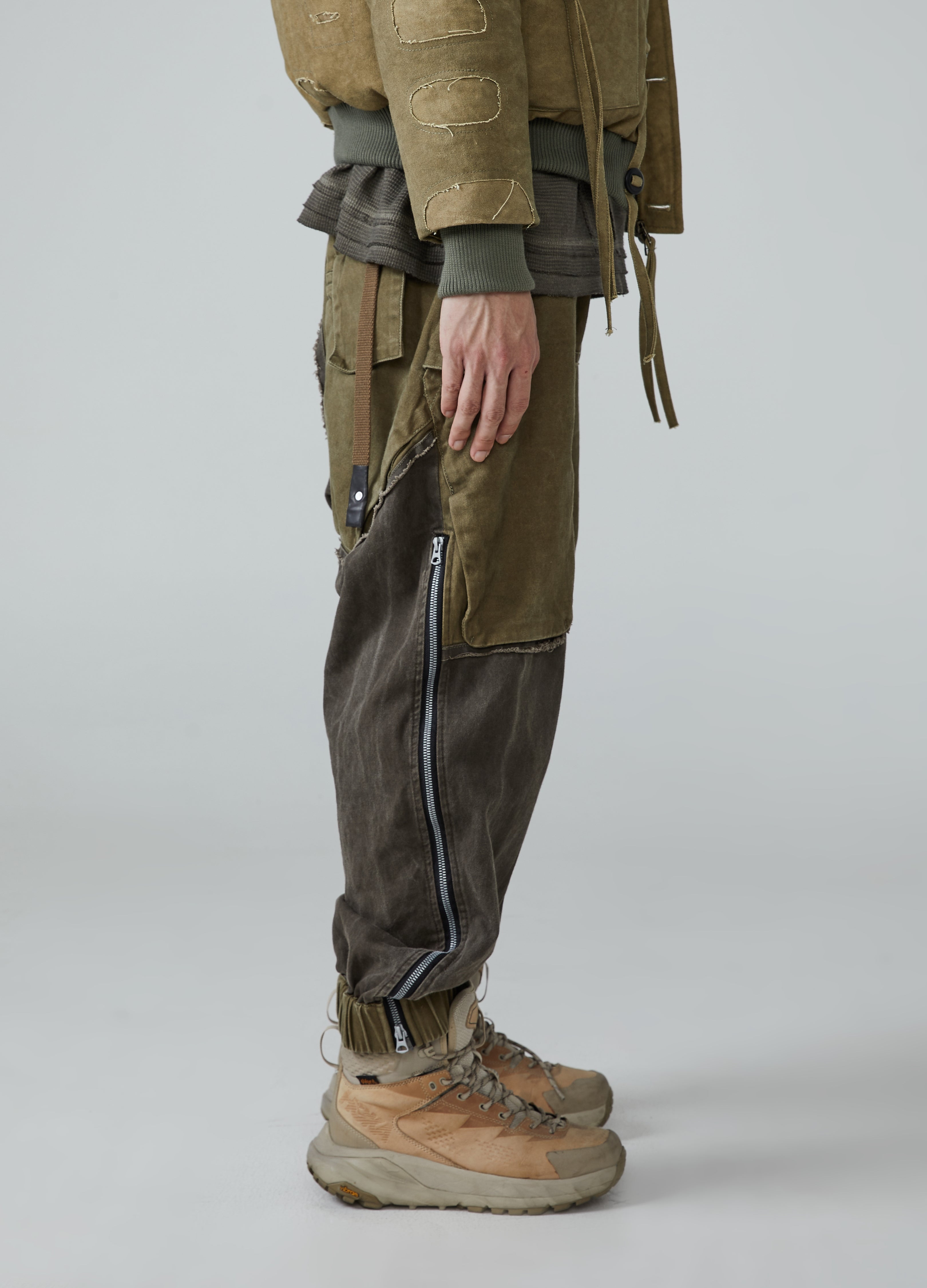 Jeans da lavoro patchwork Wasteland