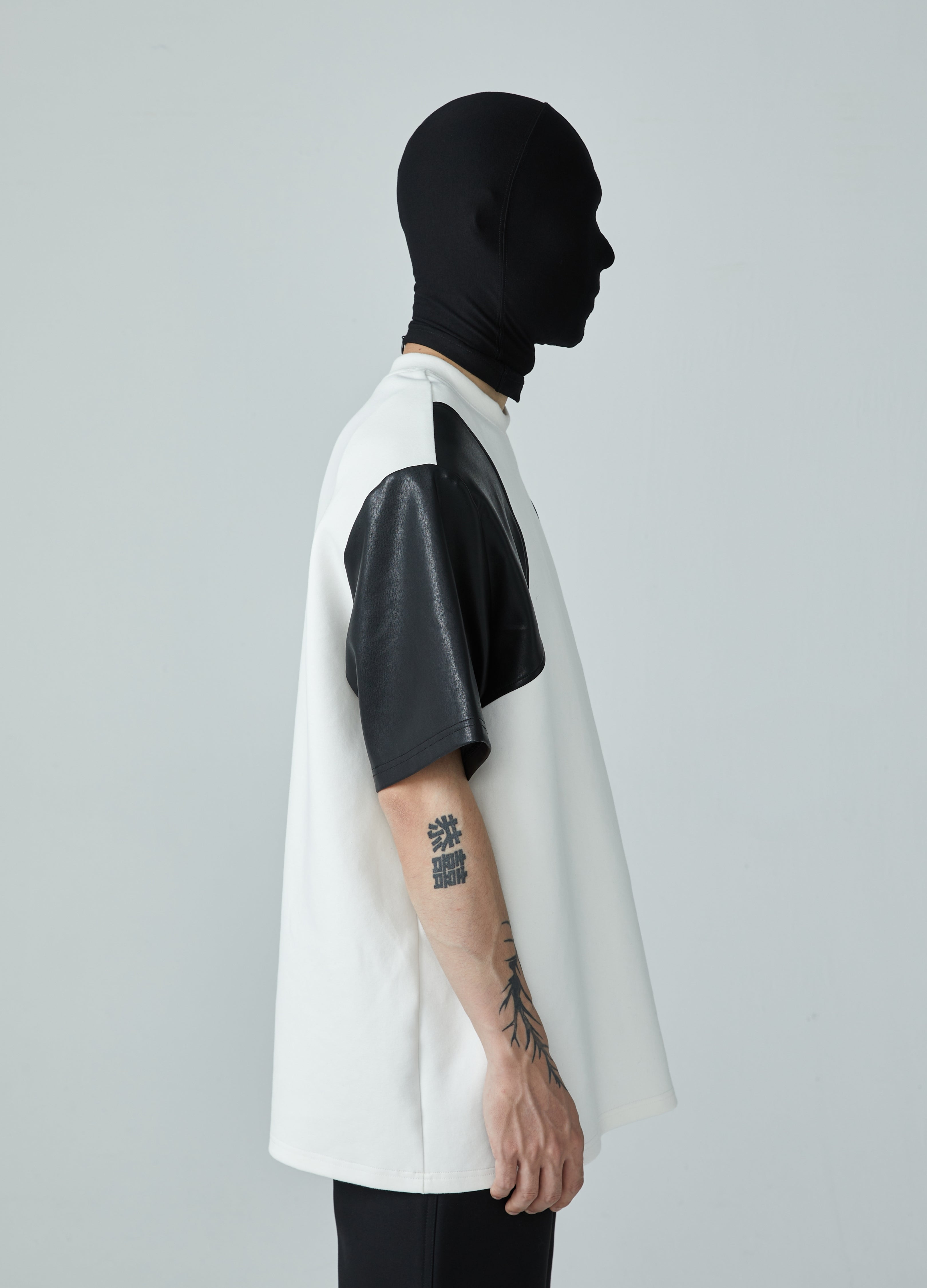 Maglietta Jin & Jang con imbottitura in pelle 23FW