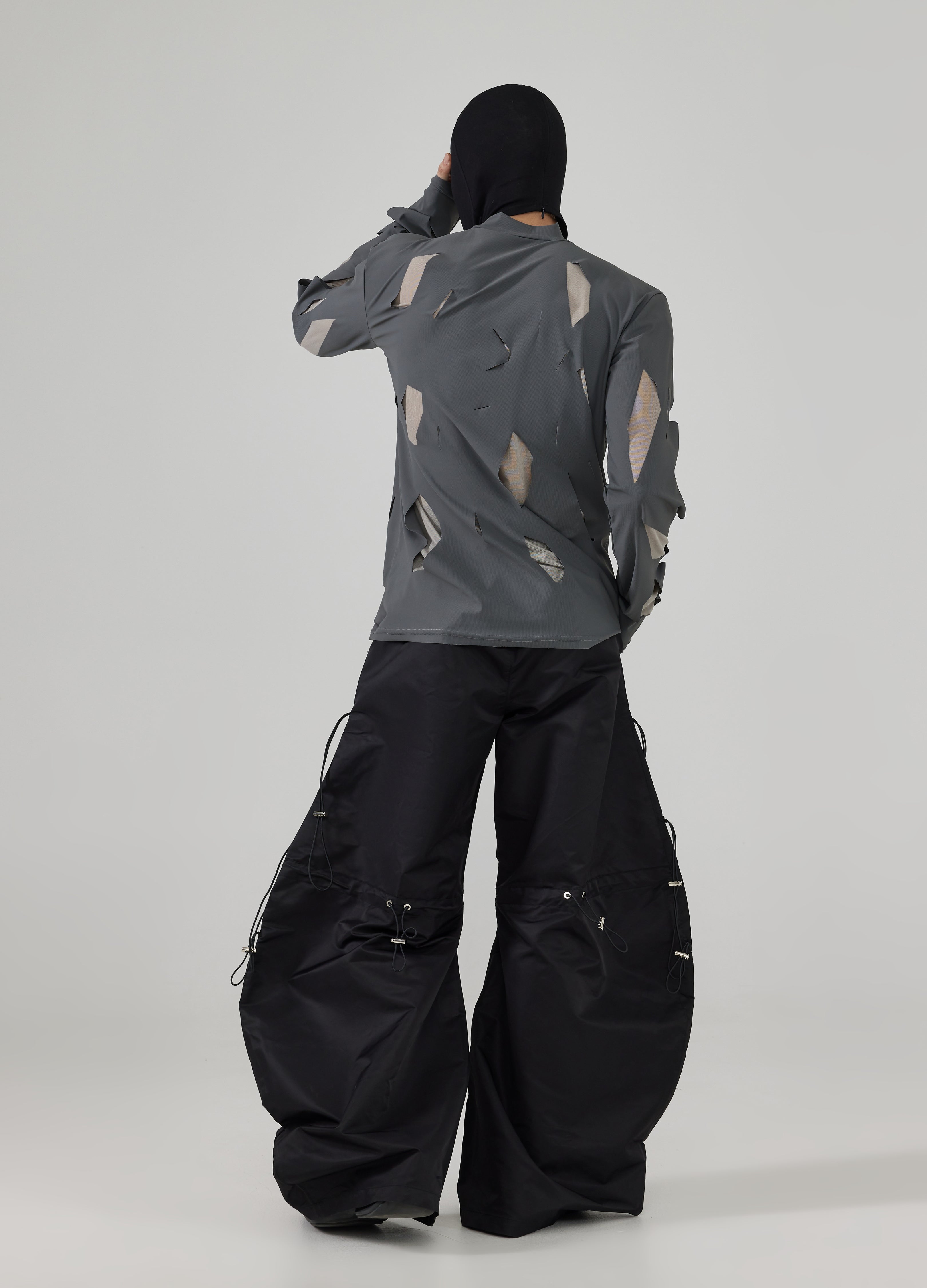 Maglietta in rete effetto usurato 24FW