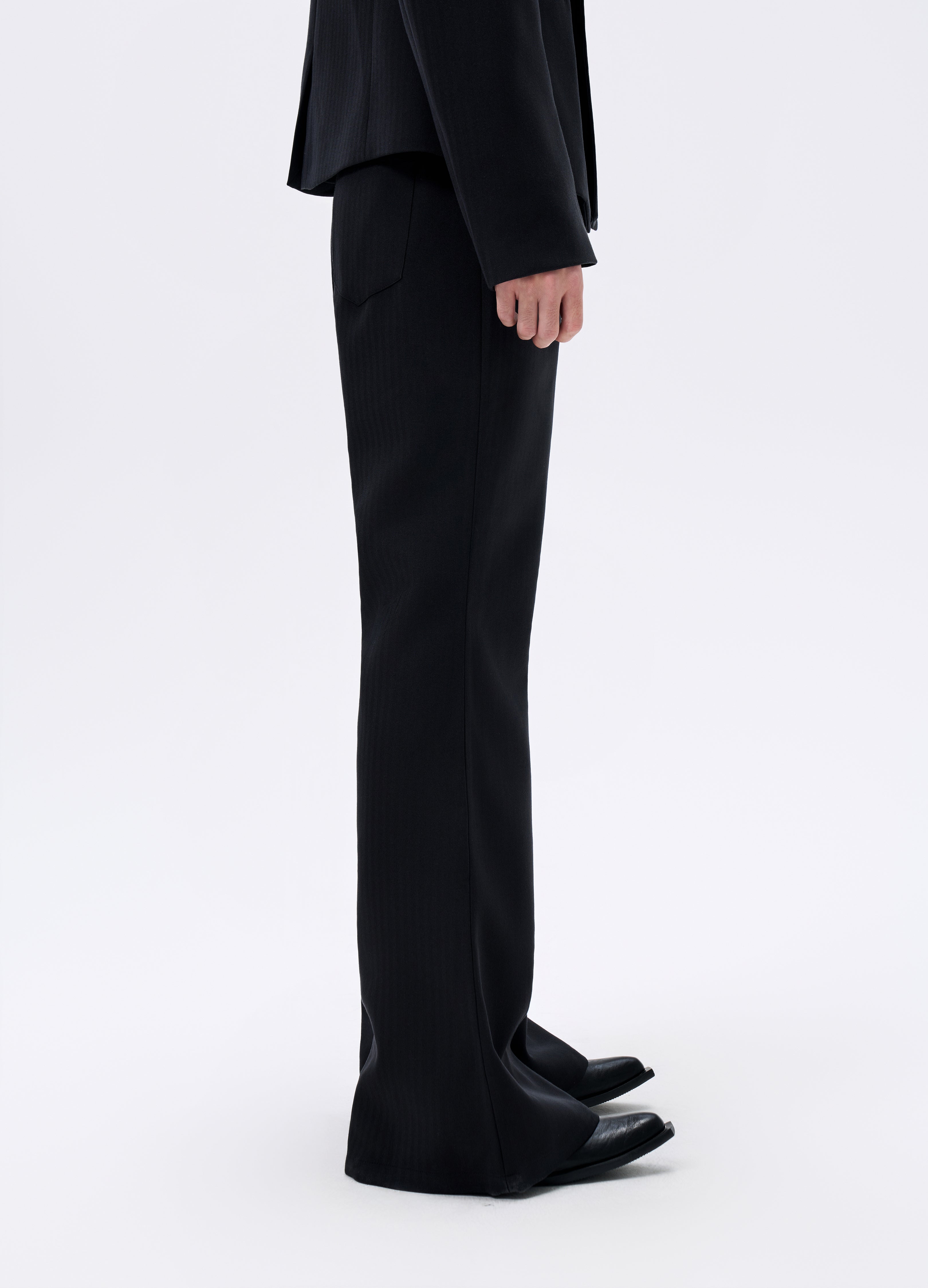 PANTALONI A ZAMPA SPINA DI PESCE 25FW