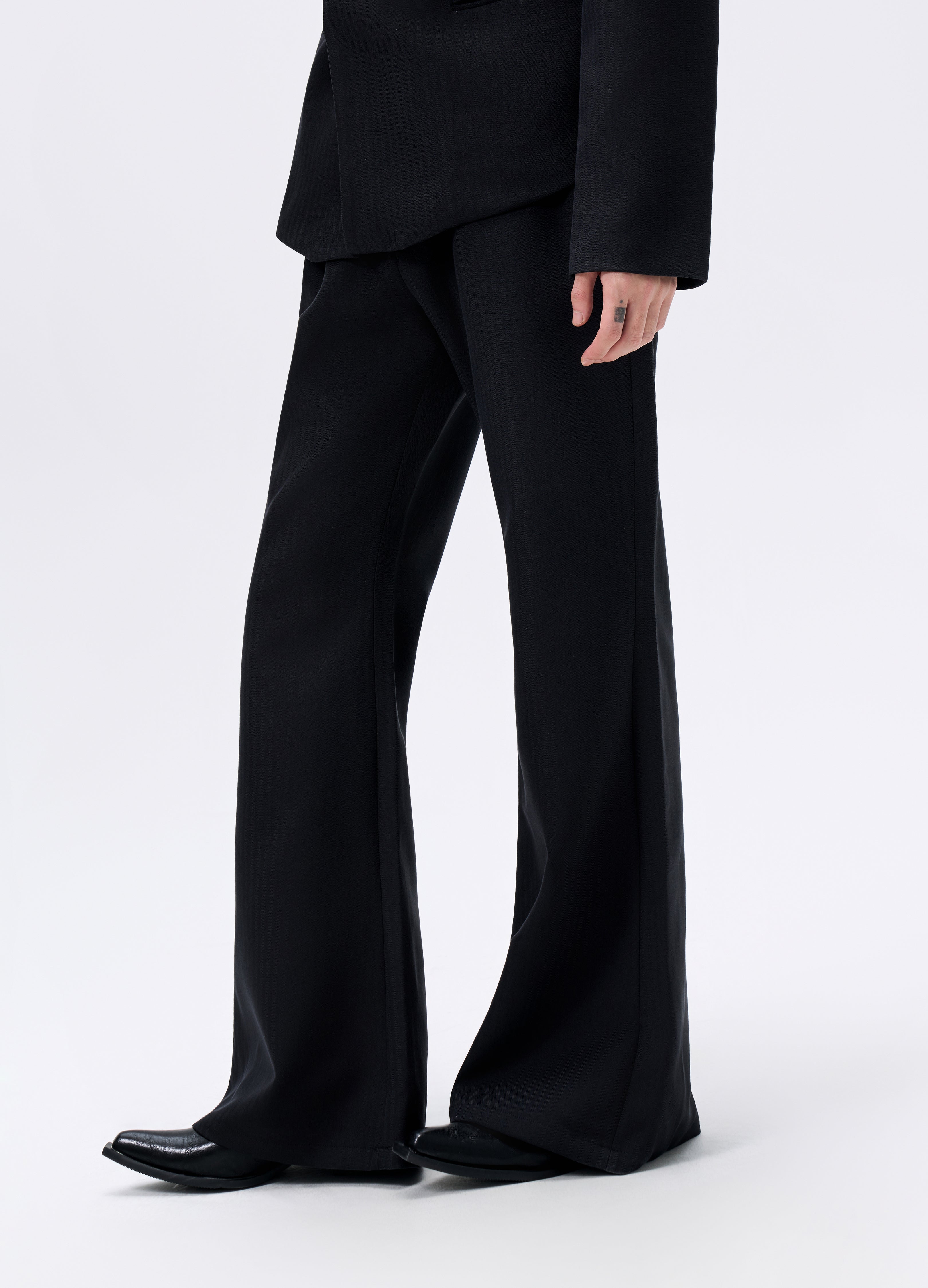 PANTALONI A ZAMPA SPINA DI PESCE 25FW