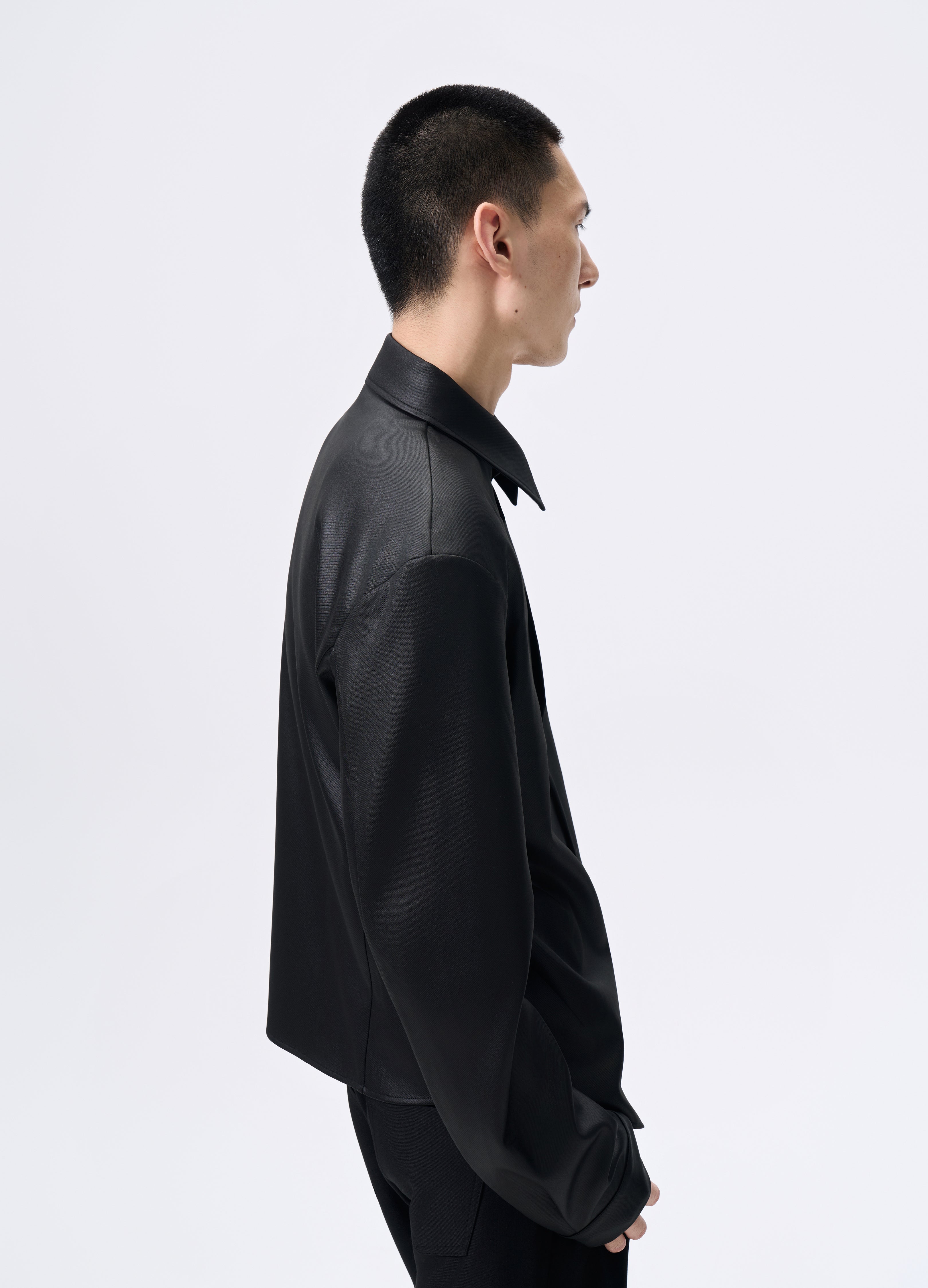 CAMICIA IMBOTTITA IN TWILL LUCIDO 25FW