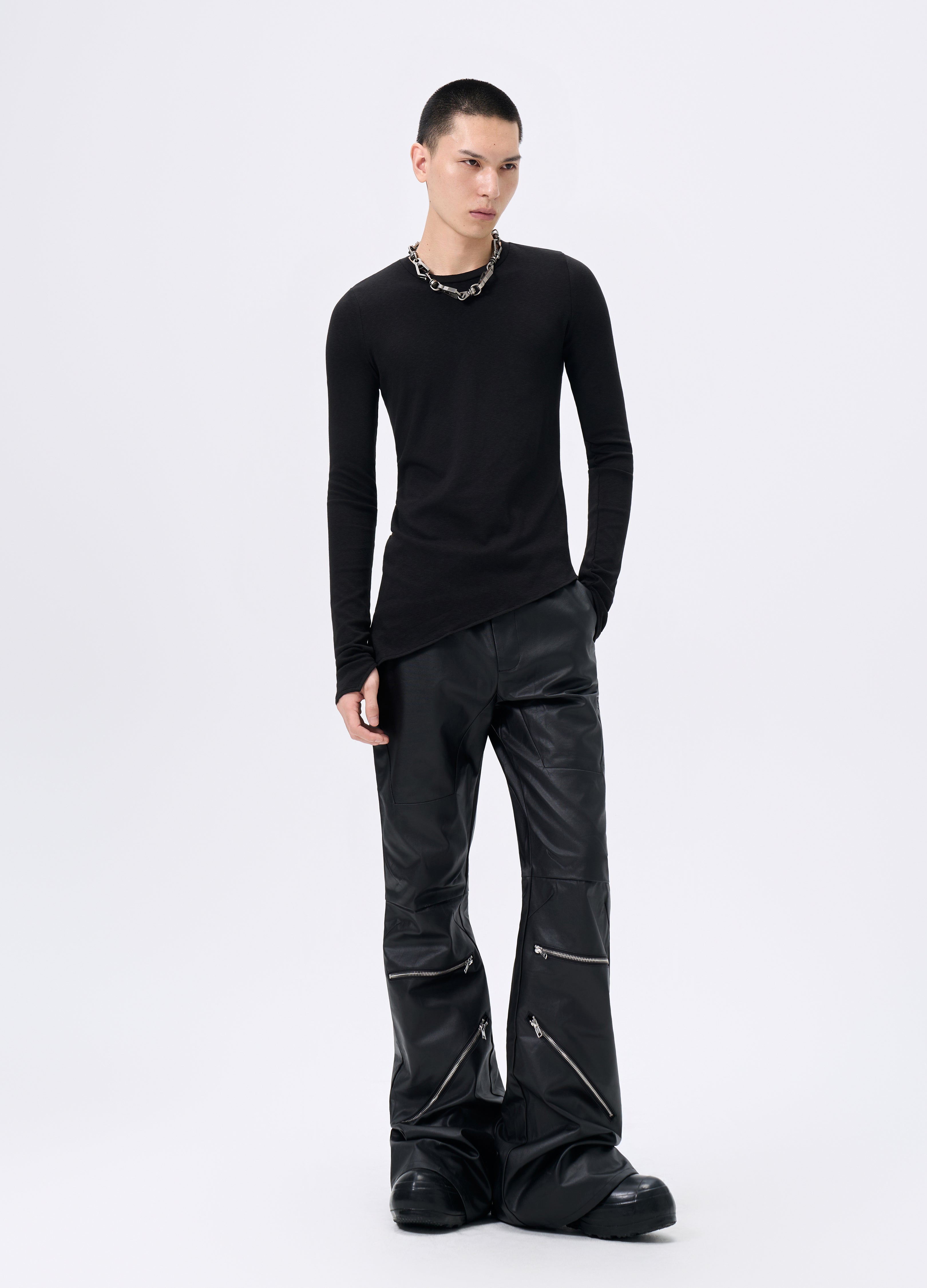 25FW ASYMMETRIC CUT BASE TEE
