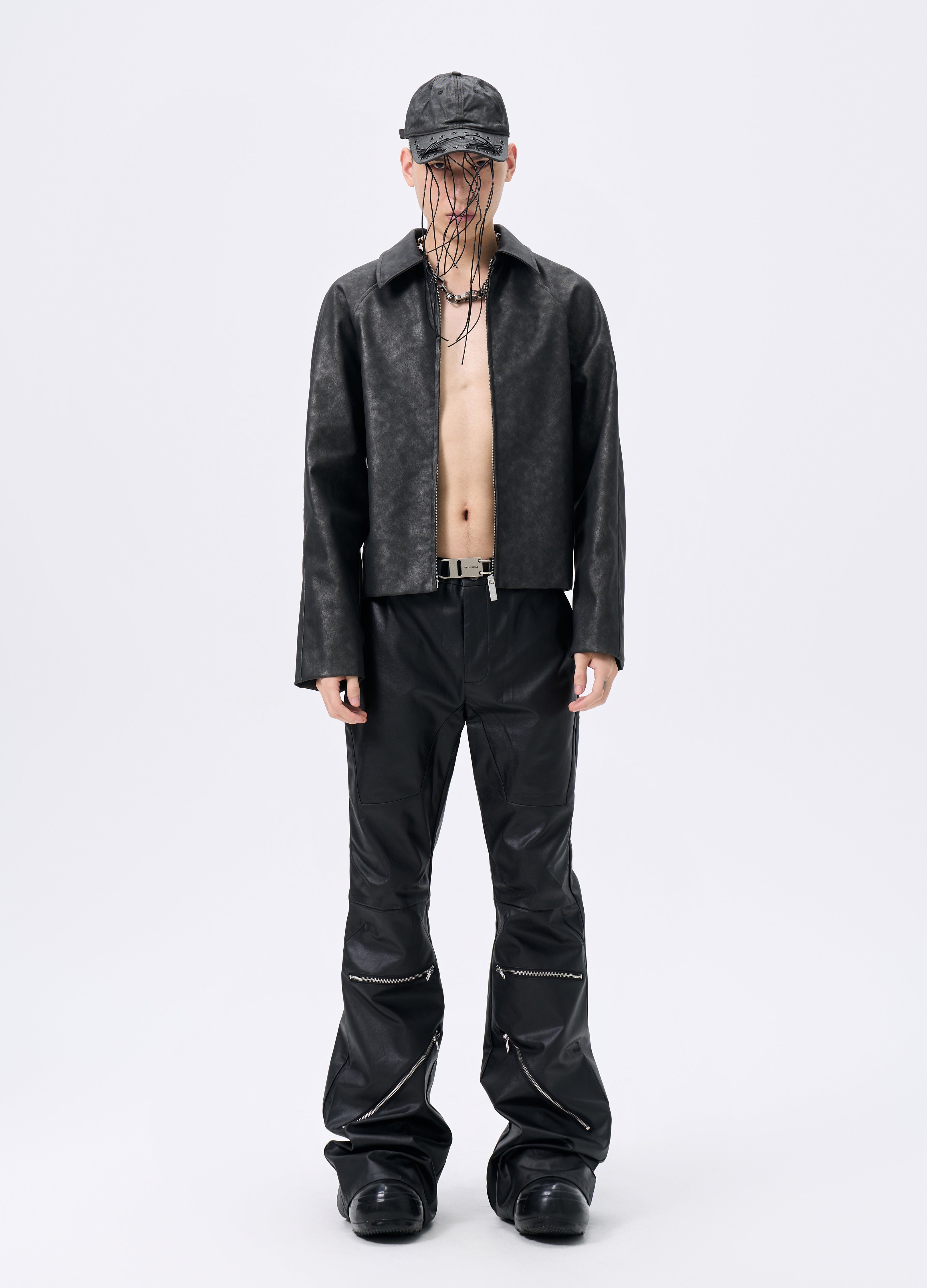 25FW WAVEWASH LEATHER RIDER JACKET