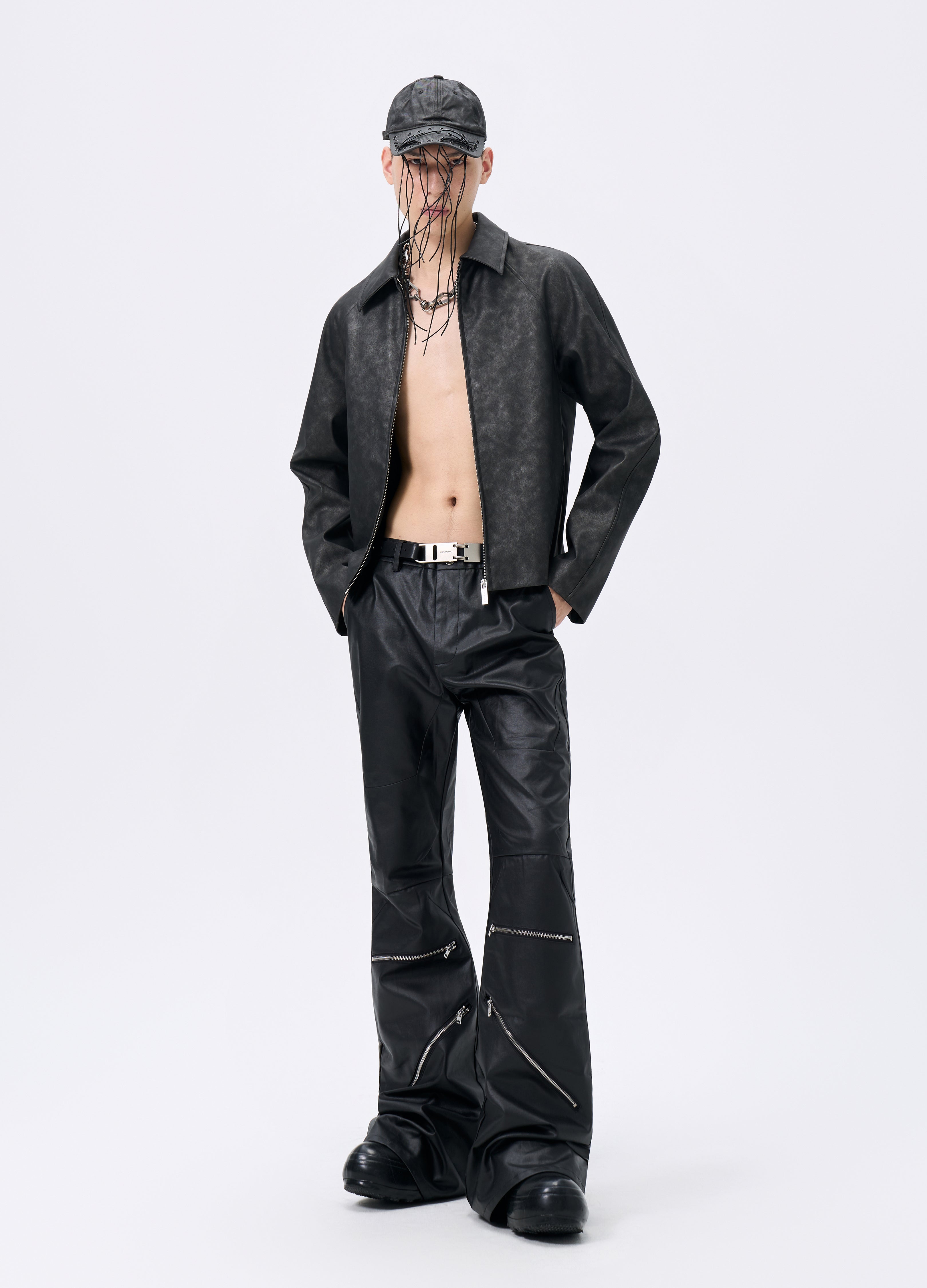 GIACCA DA CAVALIERE IN PELLE WAVEWASH 25FW