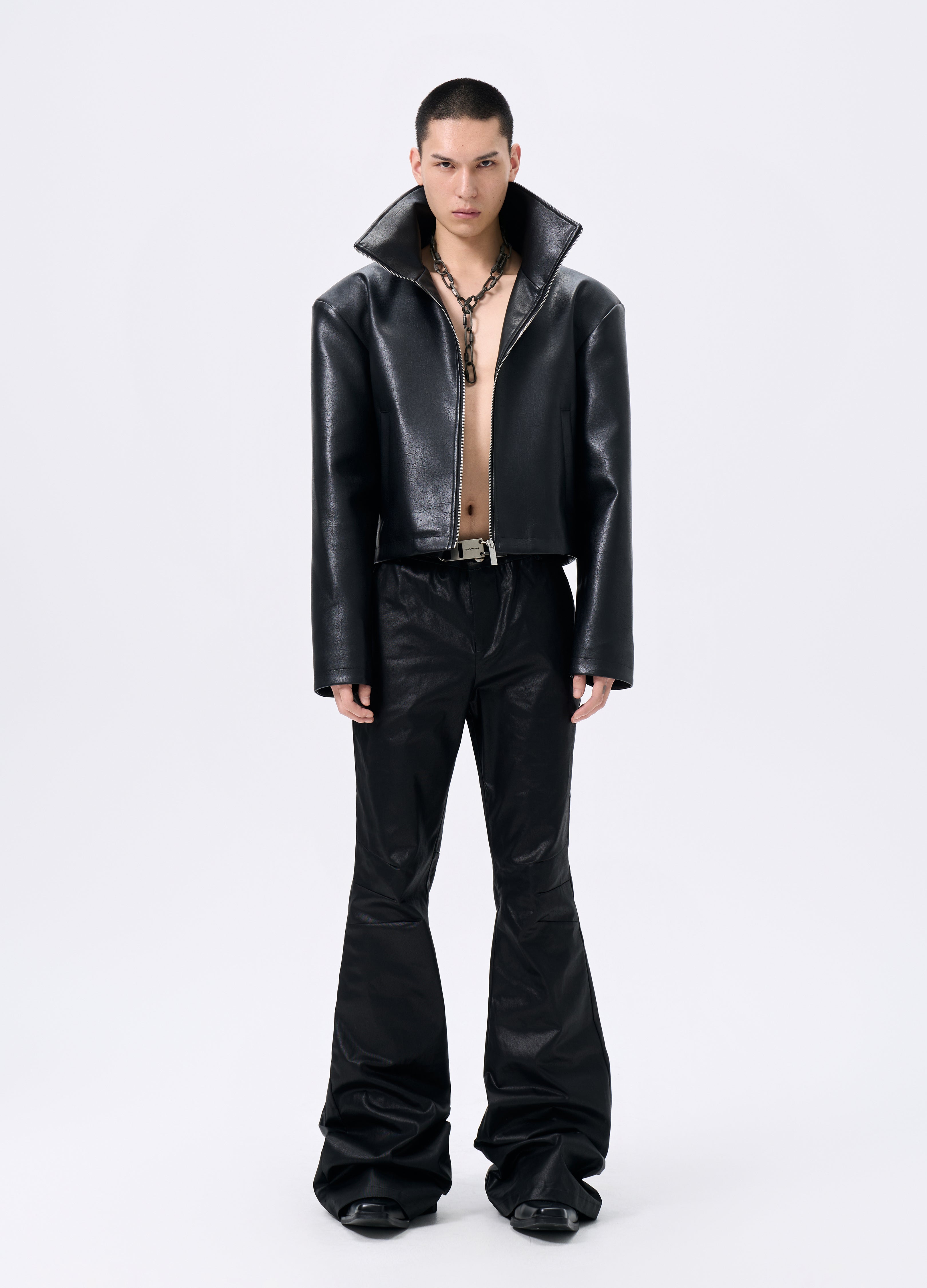 25FW TRI-CUT LEATHER MOTO JACKET