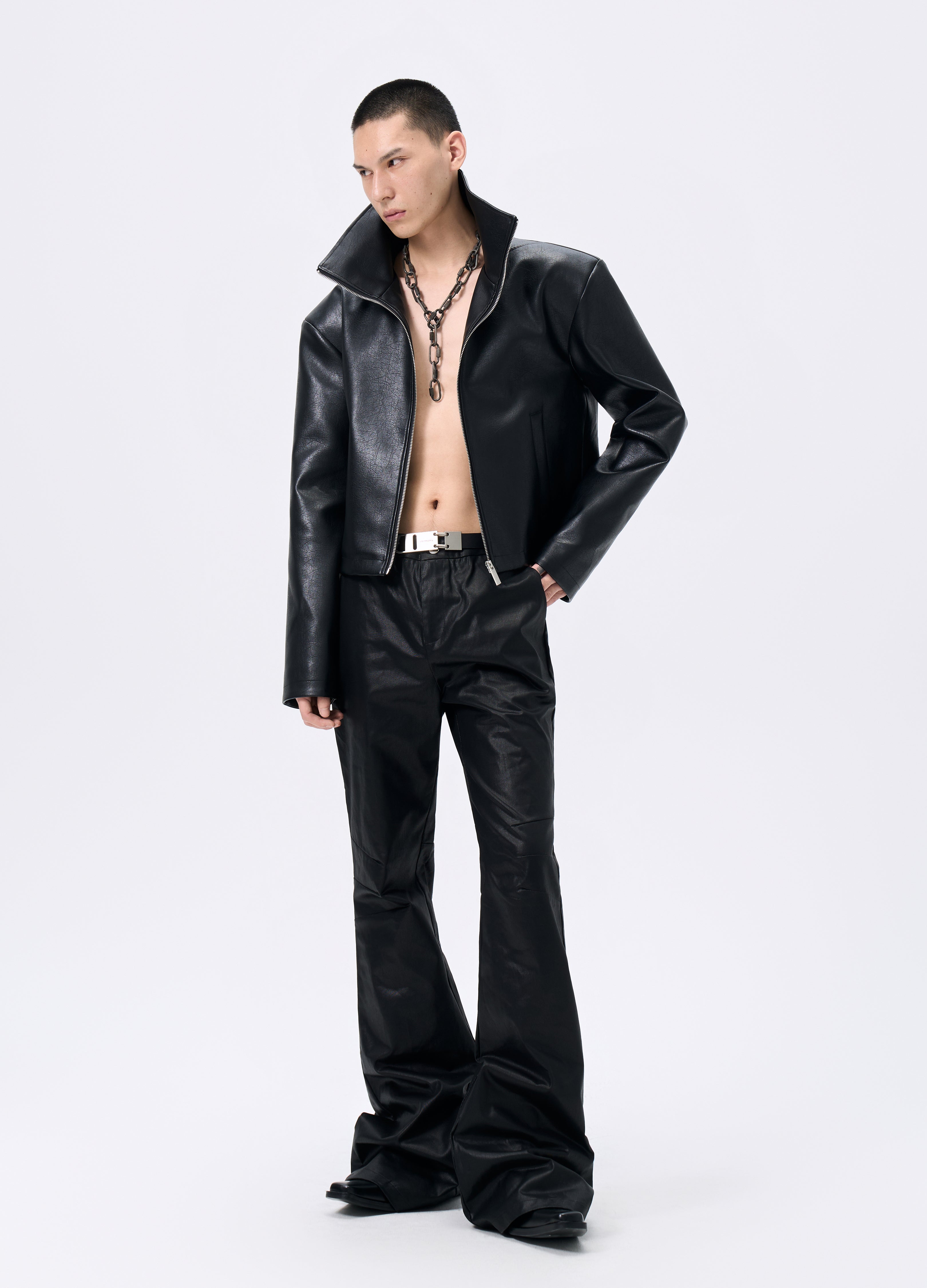 GIACCA MOTO IN PELLE TRI-CUT 25FW