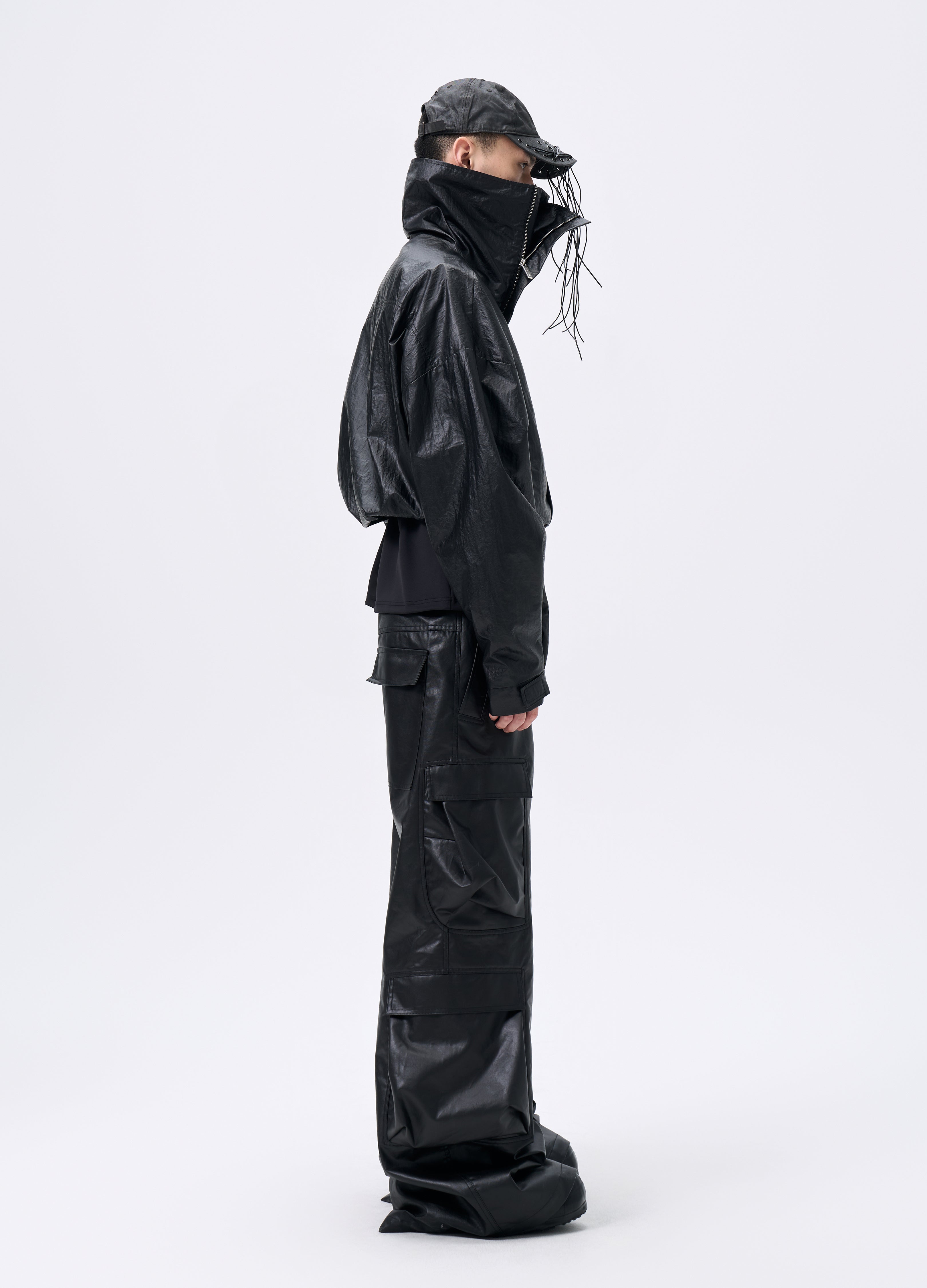 25FW TEXTURE DRAWSTRING SHELL JACKET