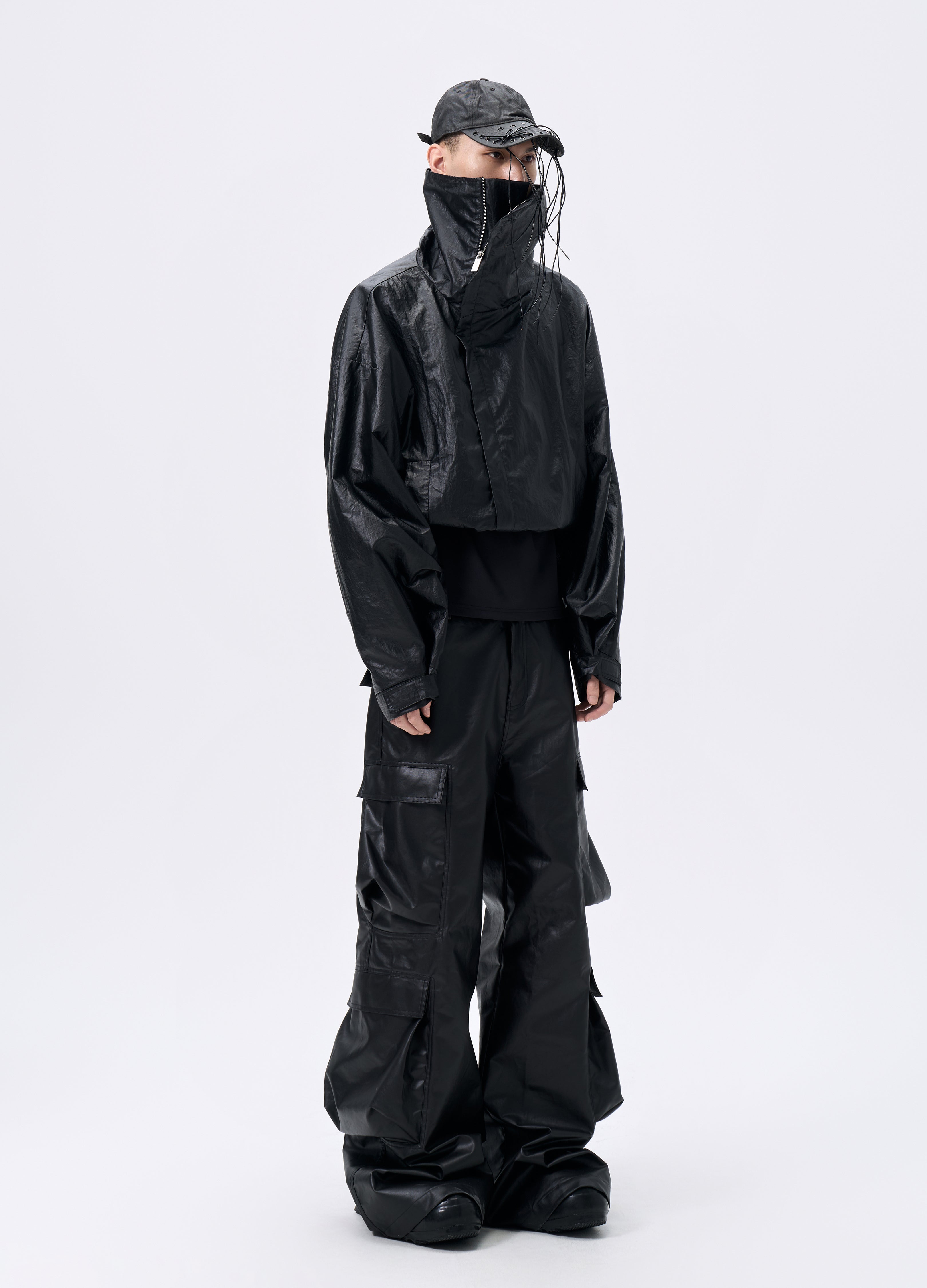 25FW TEXTURE DRAWSTRING SHELL JACKET
