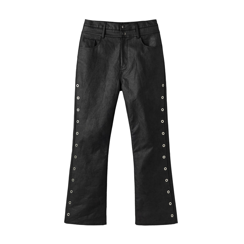 23SS Metro Vortex Punctured Leather Bottoms
