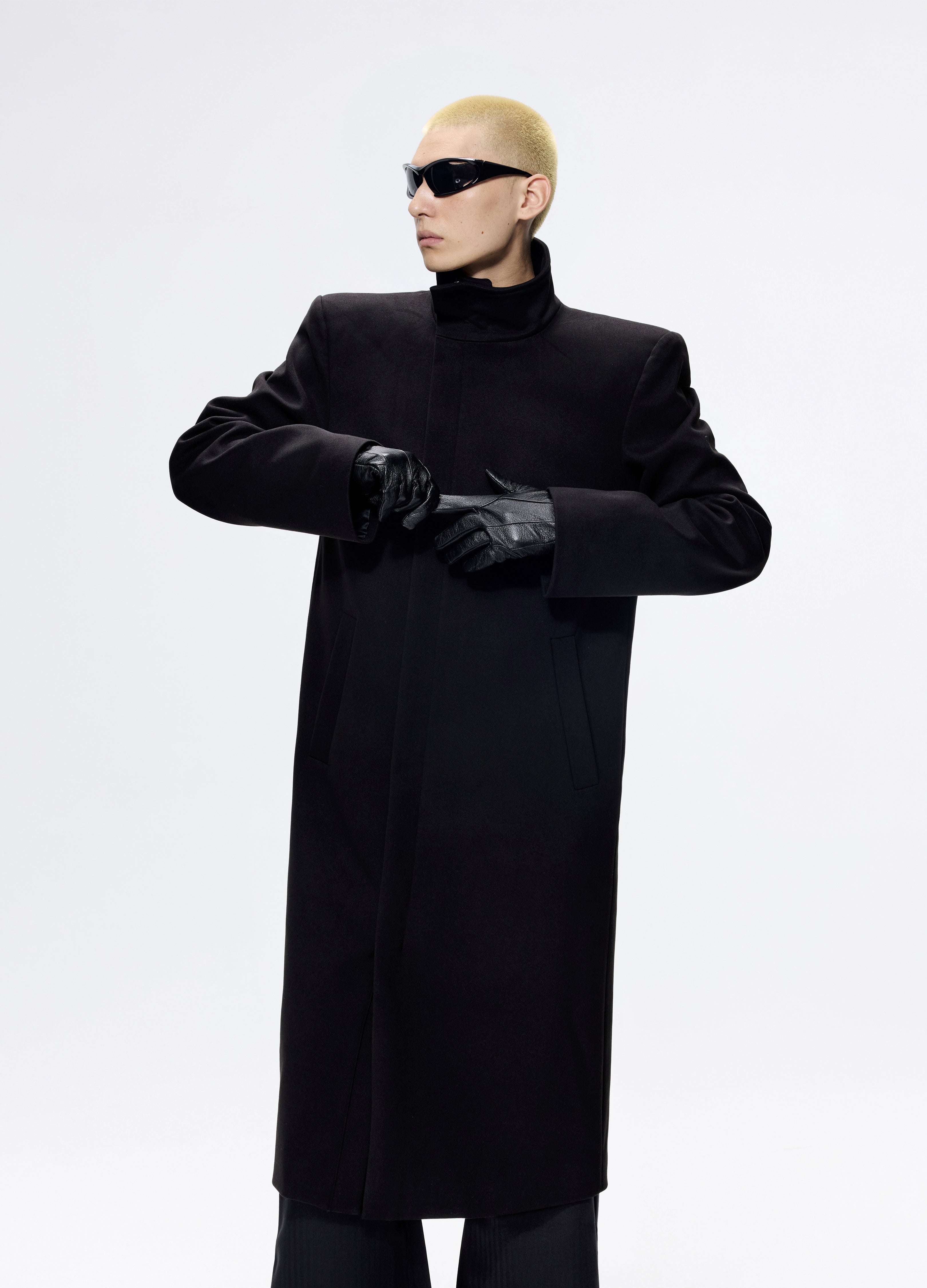 25FW SHARP SHOULDER WOOL COAT