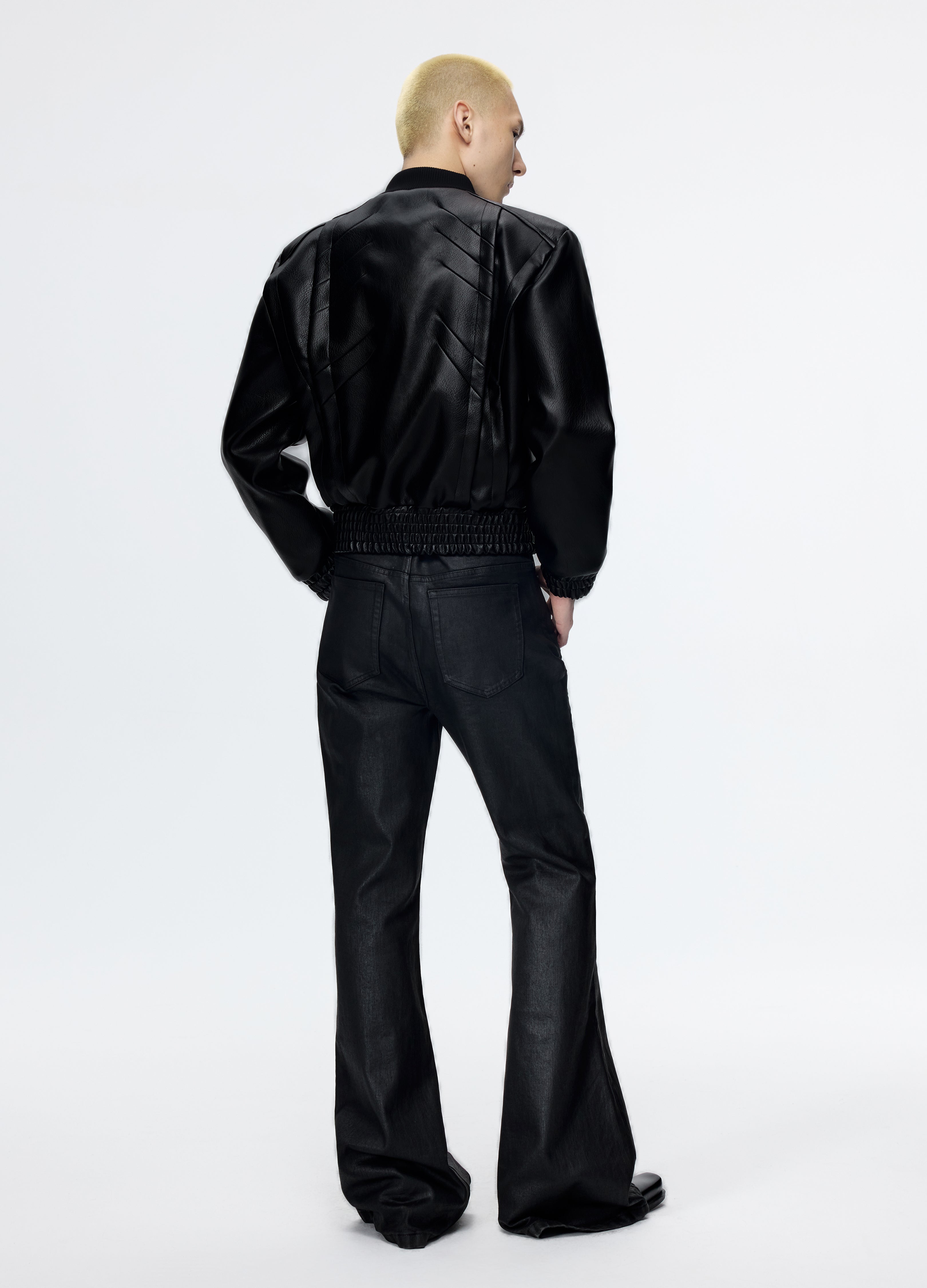 GIACCA BIKER IN PELLE DECOSTRUITA 25FW