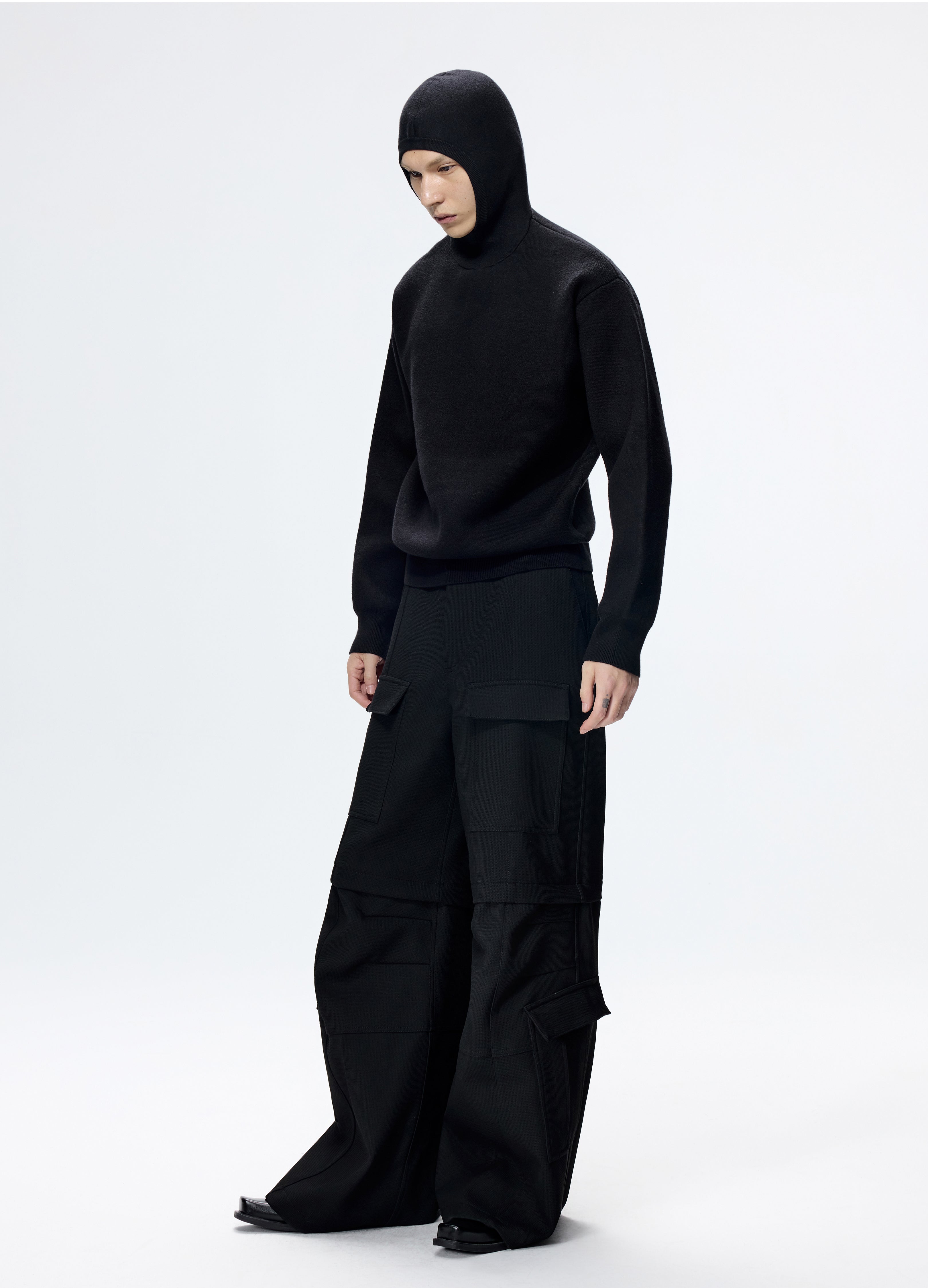 25FW CROPPED HEAVY KNIT SWEATER