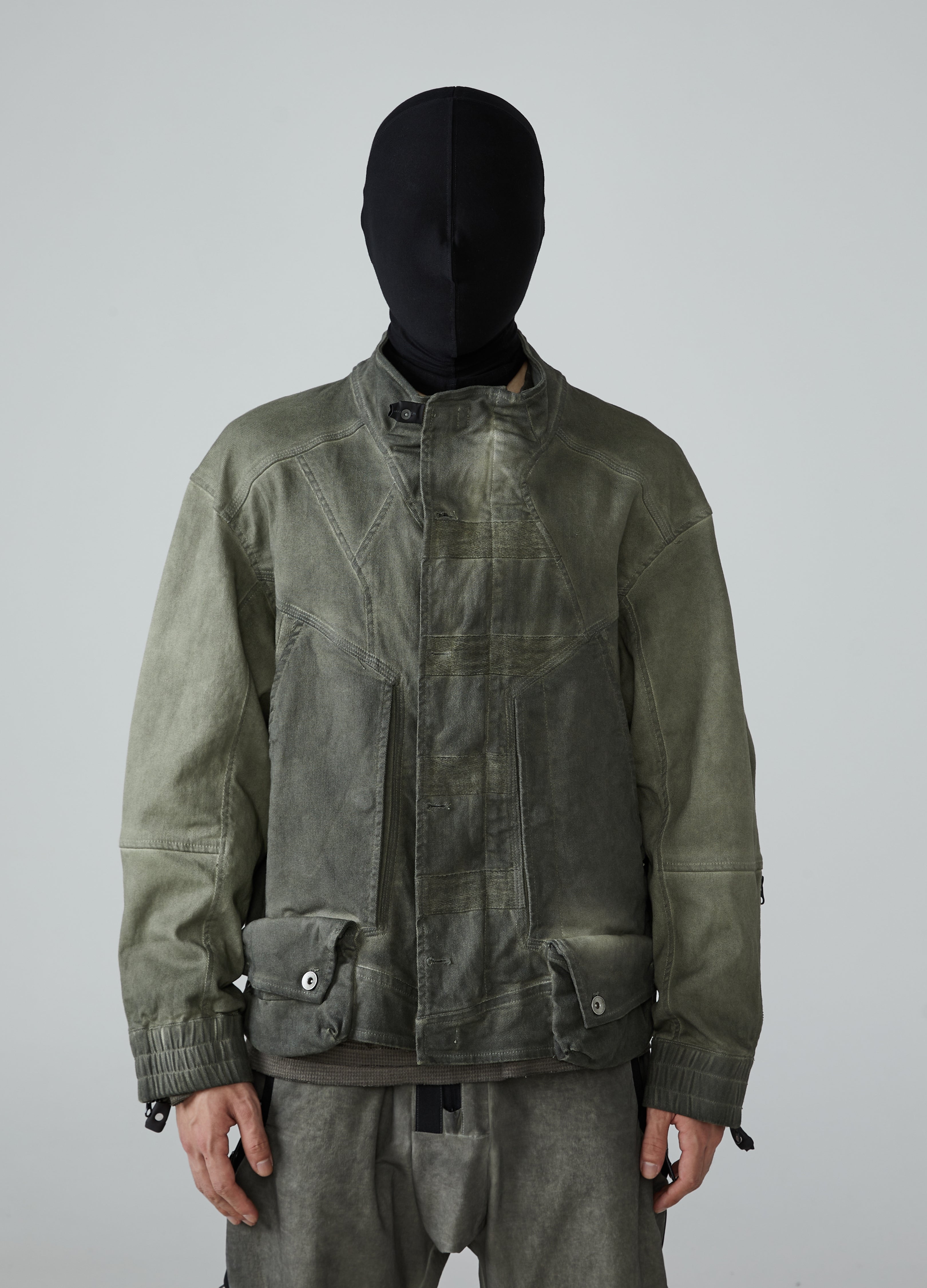 Giacca da lavoro in denim effetto used Wasteland