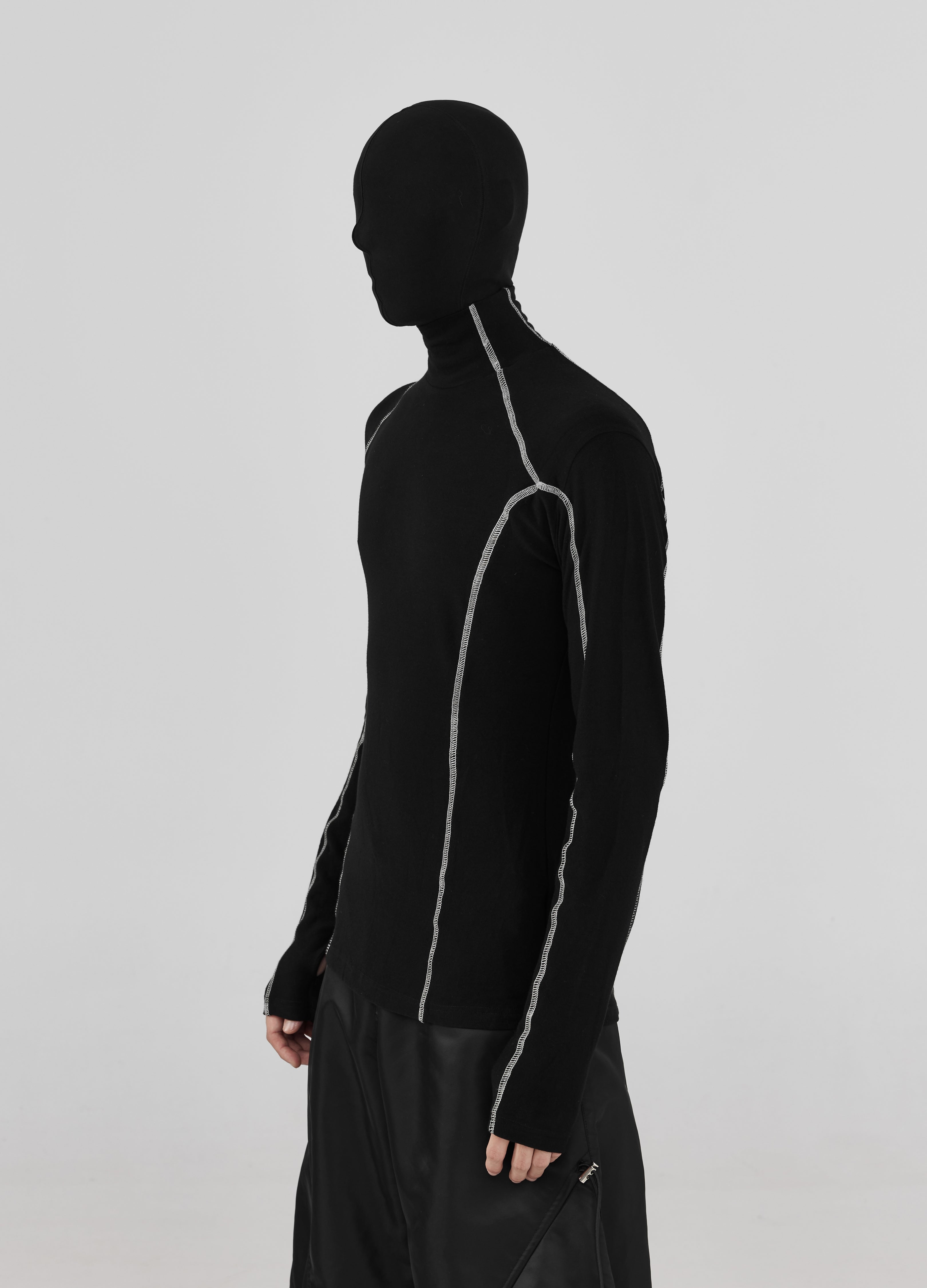 Maglietta a collo alto con filo 24FW