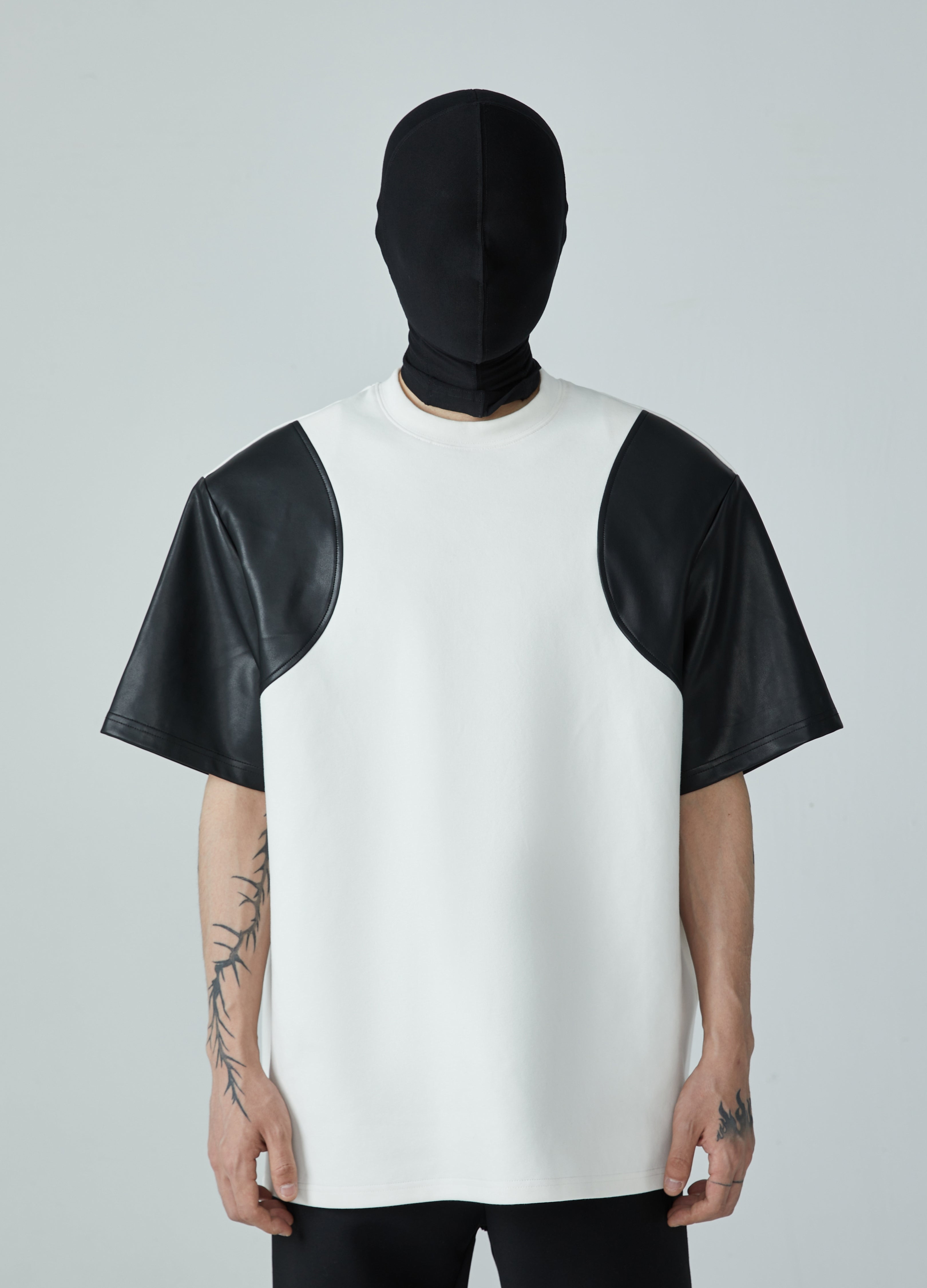 Maglietta Jin & Jang con imbottitura in pelle 23FW