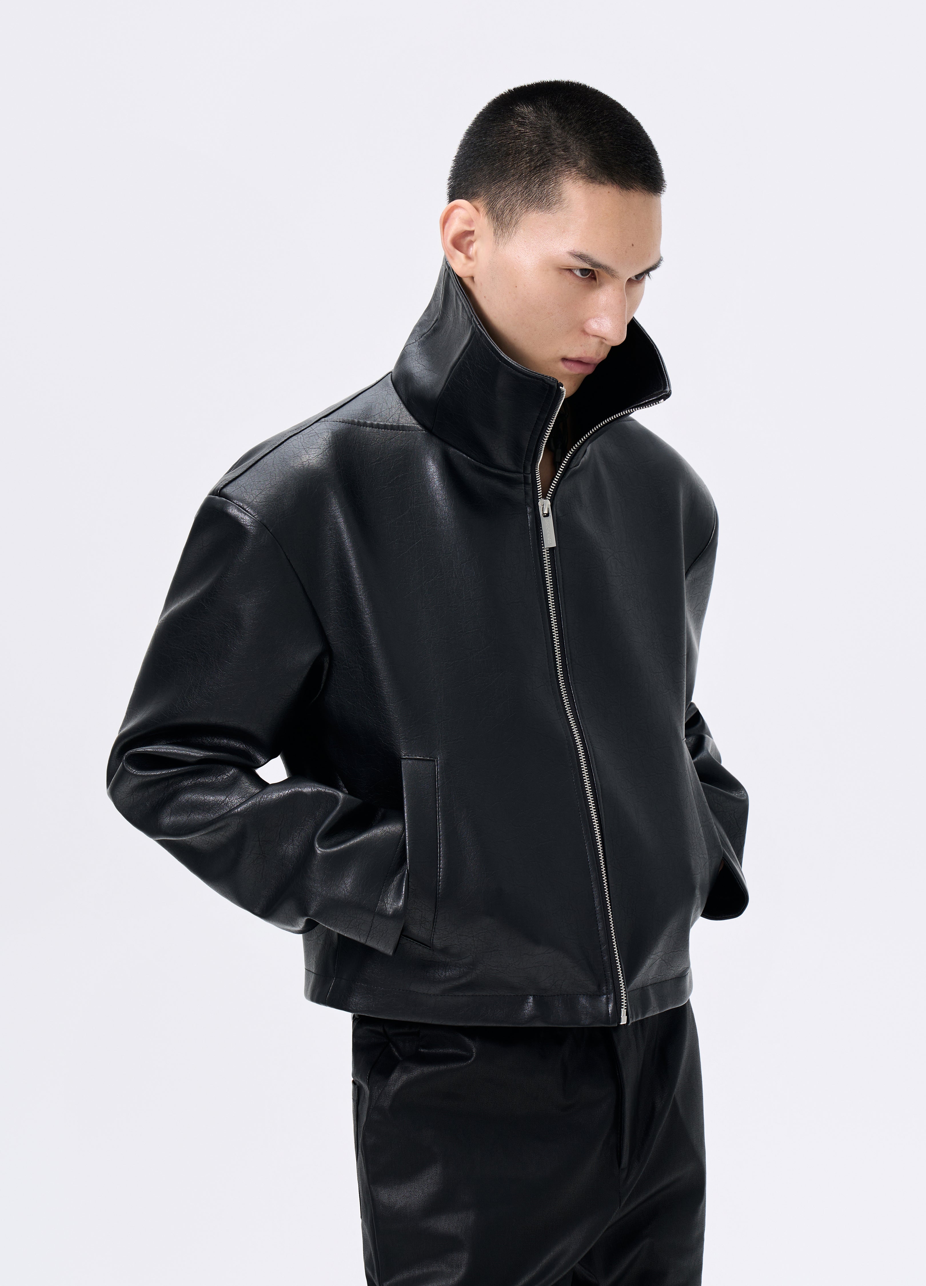 GIACCA MOTO IN PELLE TRI-CUT 25FW