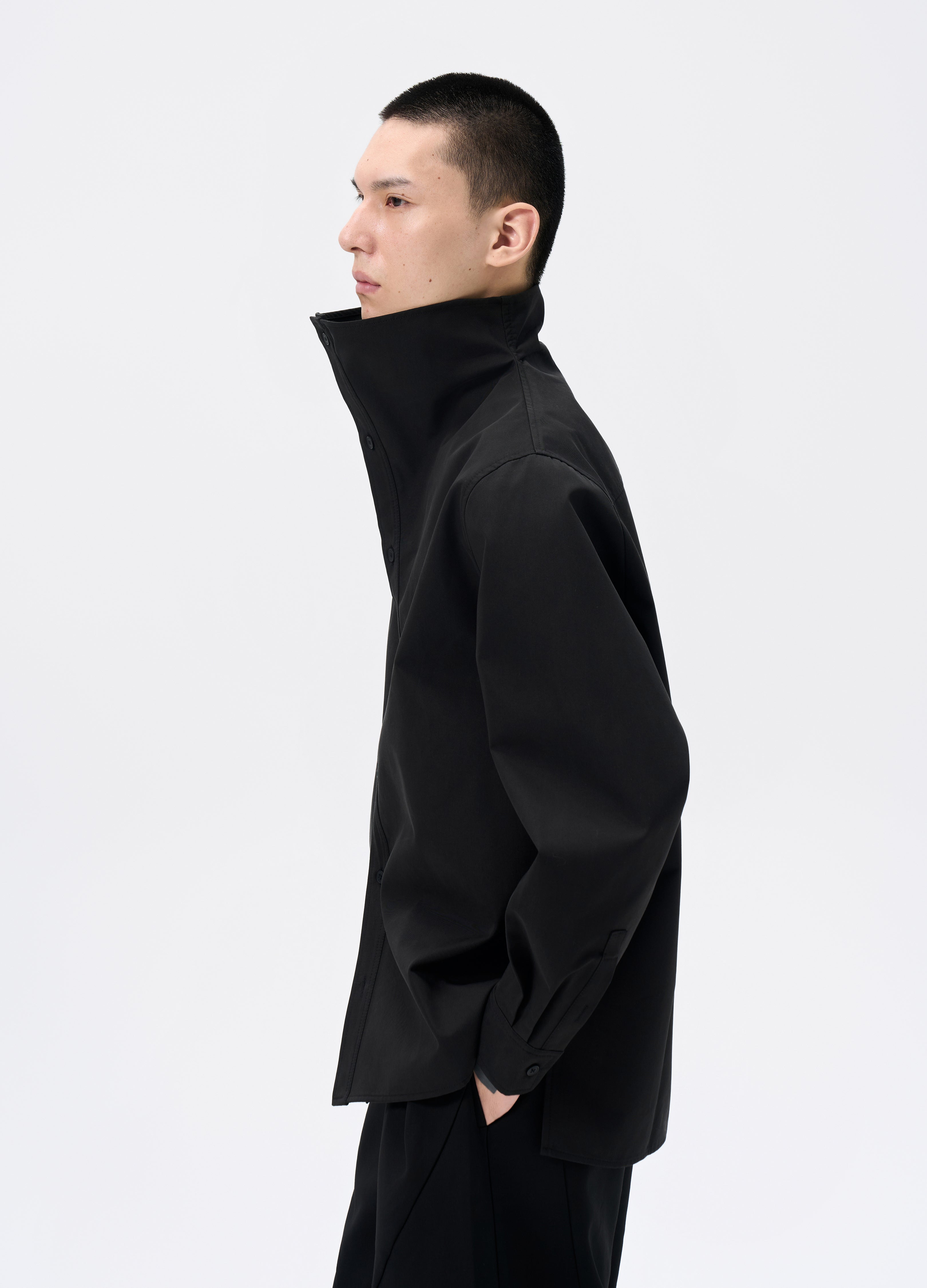 CAMICIA SHADOW A COLLO ALTO 25FW