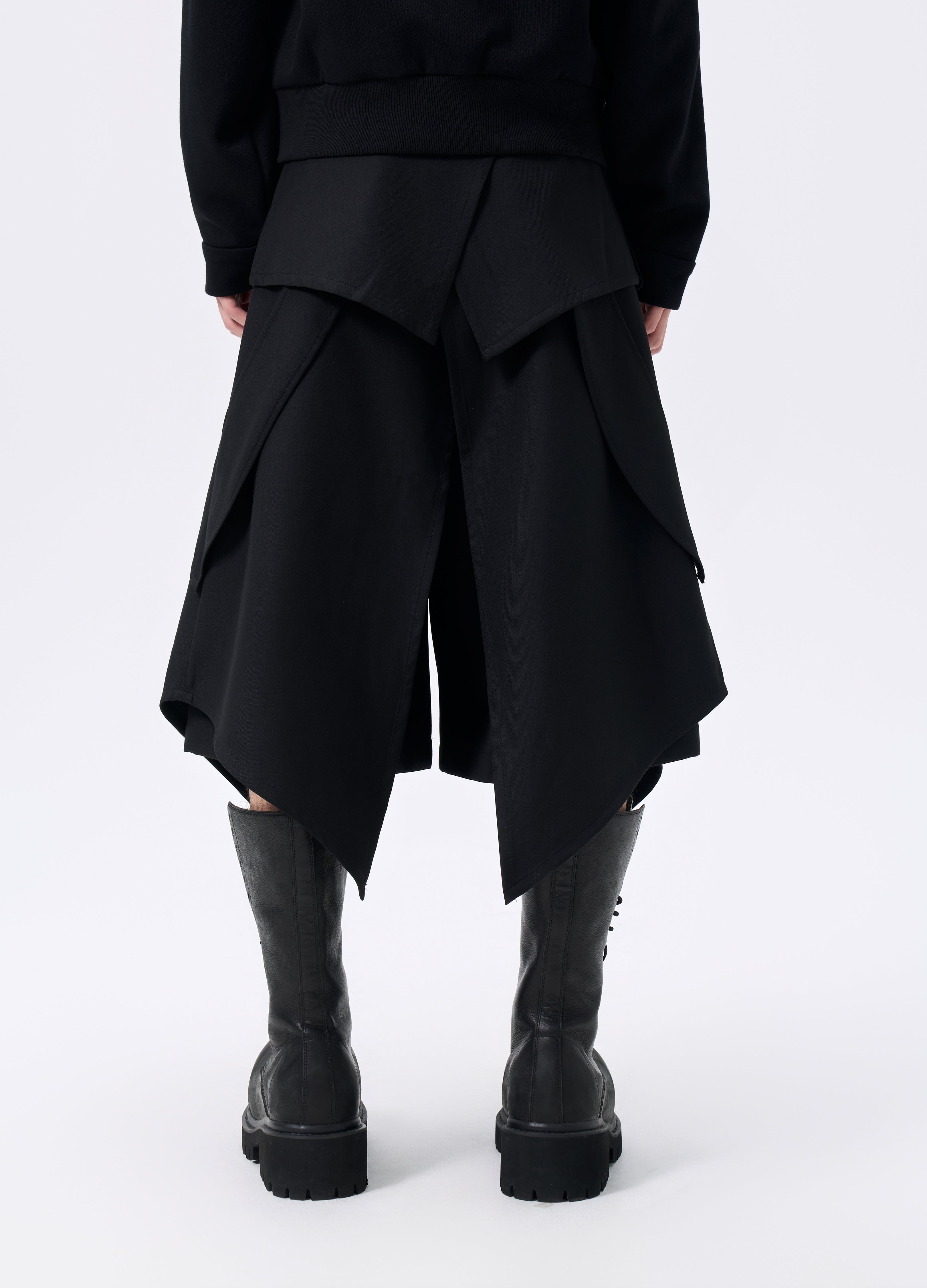 GONNA CON GREMBIULE A STRATI E CINTURA 25FW