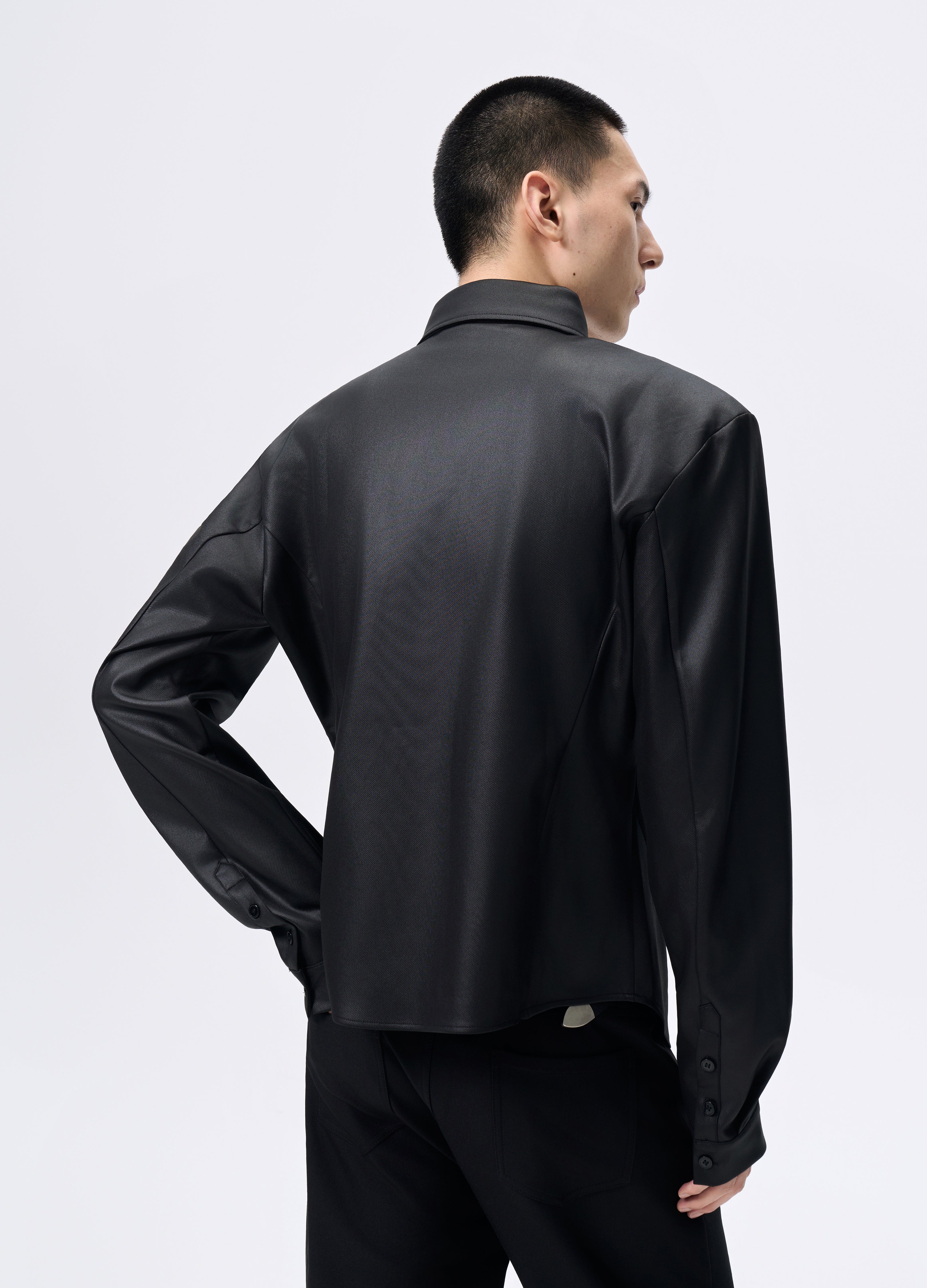 CAMICIA IMBOTTITA IN TWILL LUCIDO 25FW