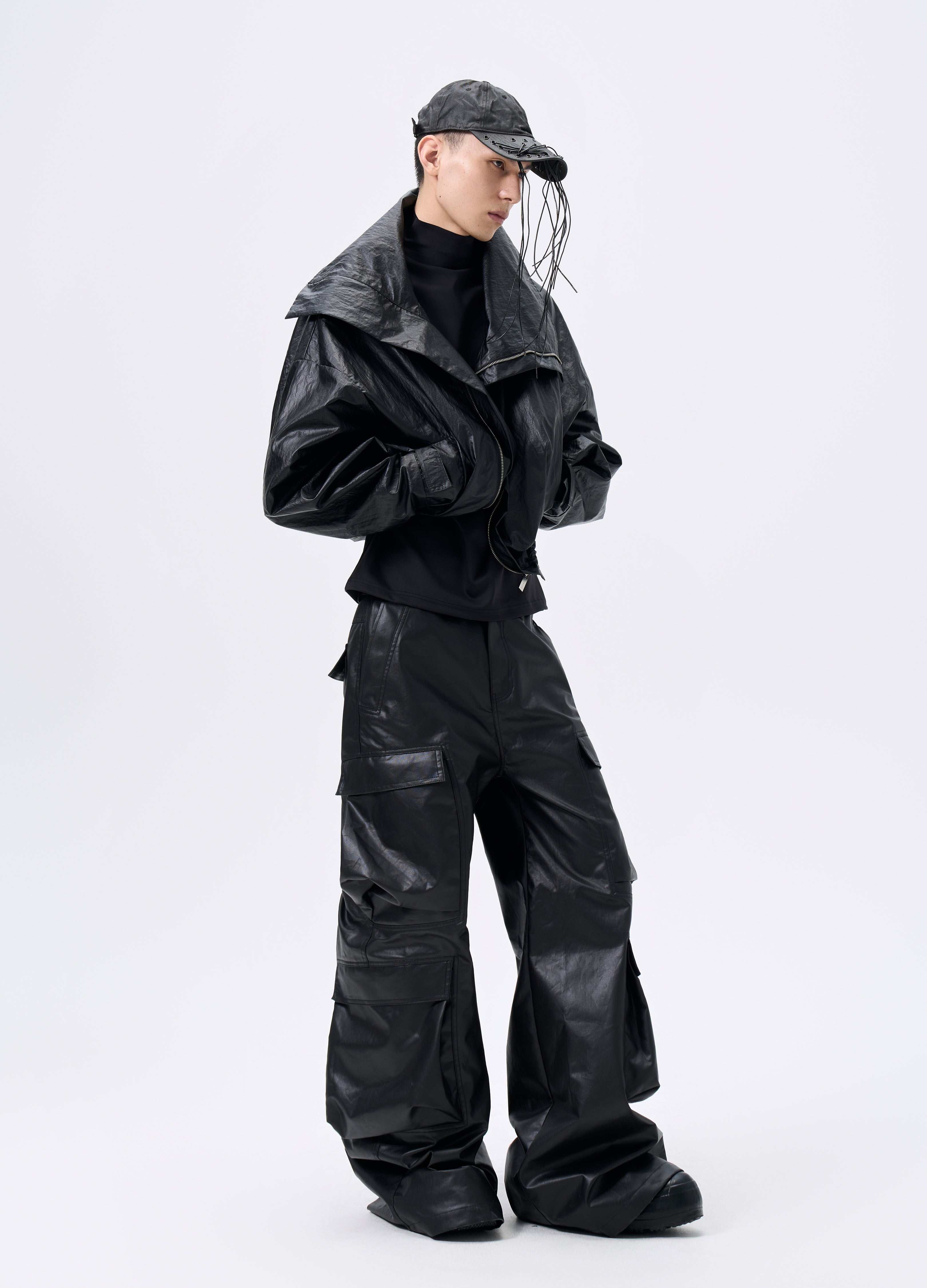 25FW TEXTURE DRAWSTRING SHELL JACKET