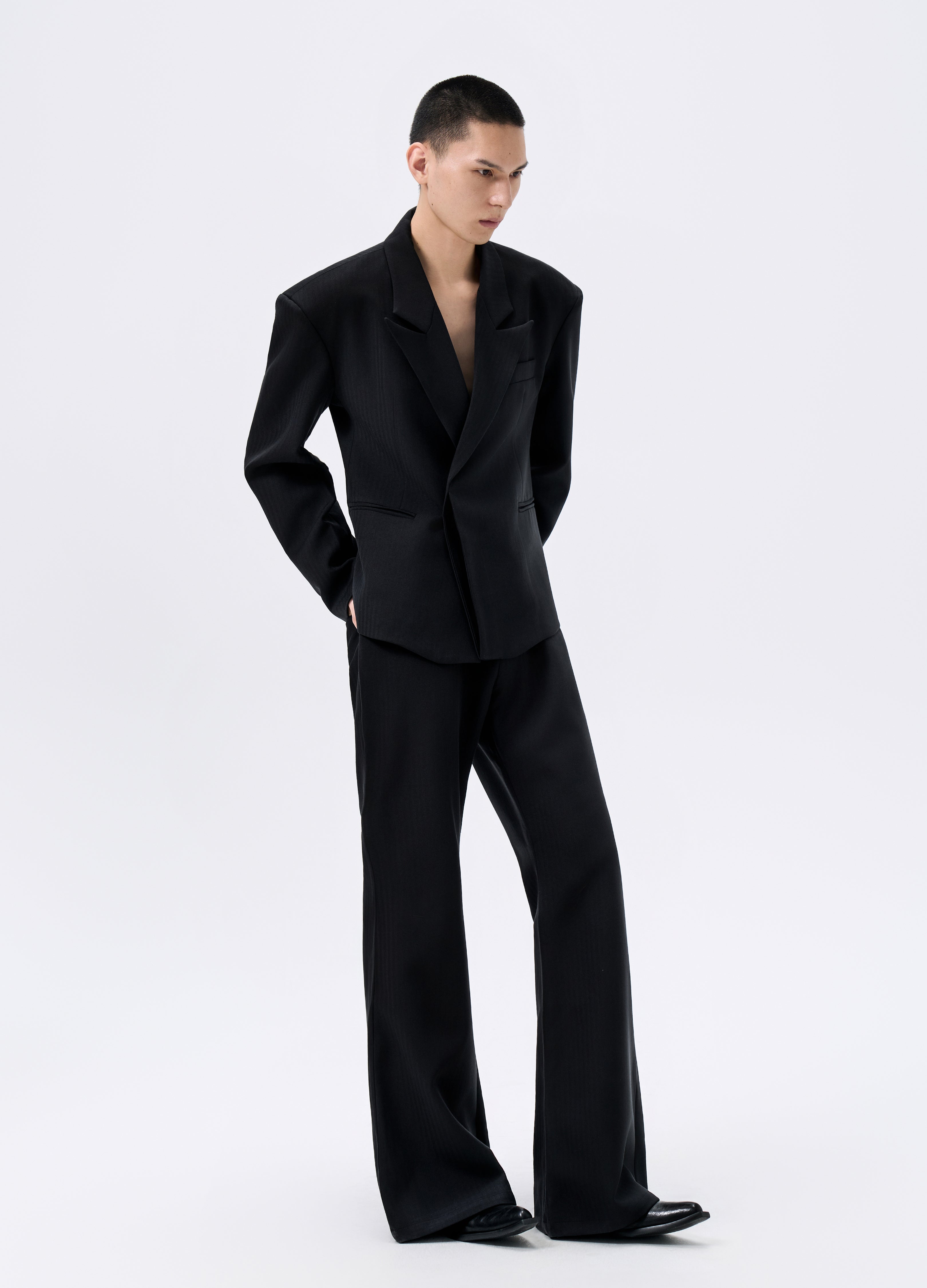 BLAZER A CLESSIDRA A SPINA DI PESCE 25FW