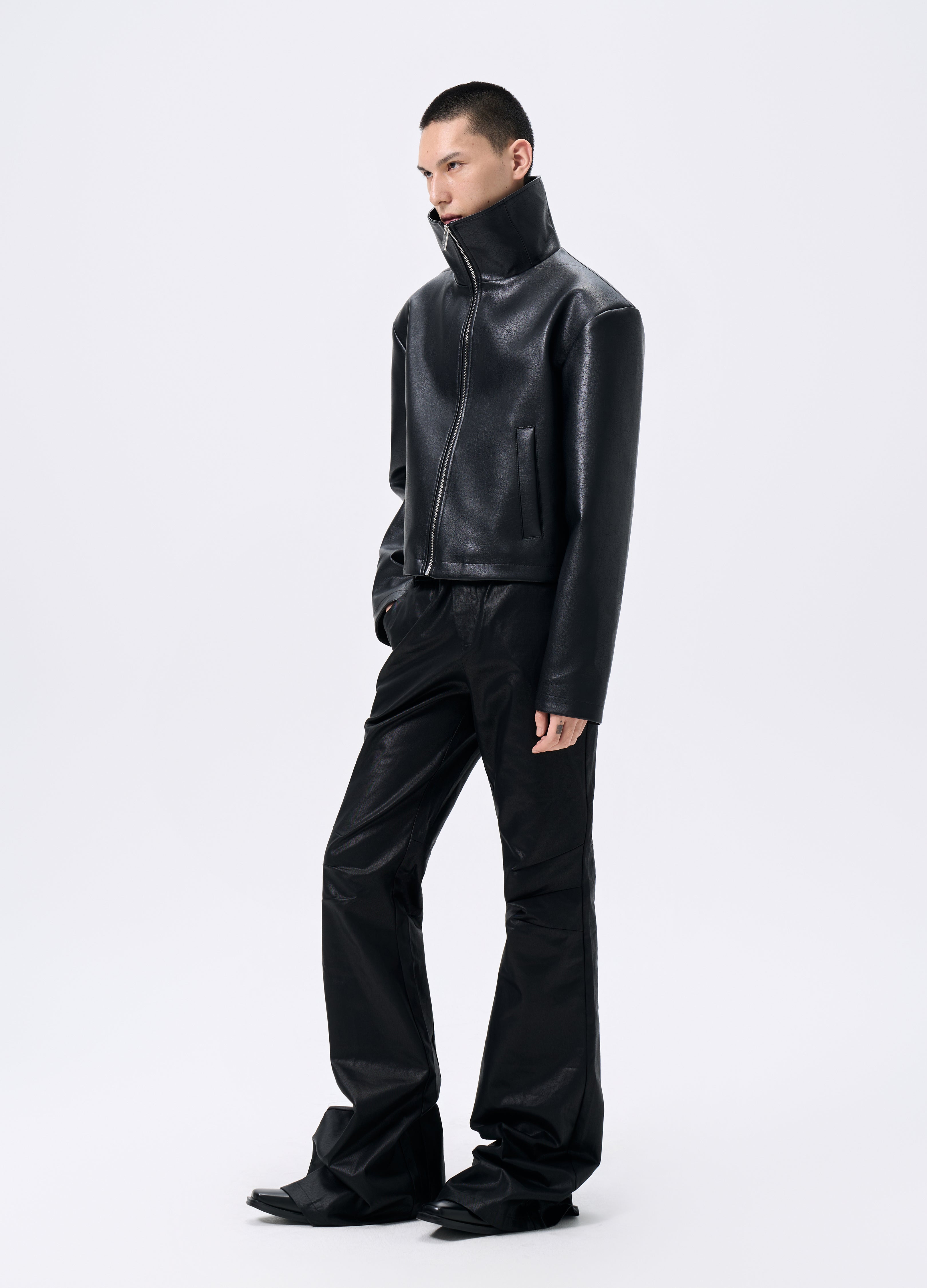 GIACCA MOTO IN PELLE TRI-CUT 25FW