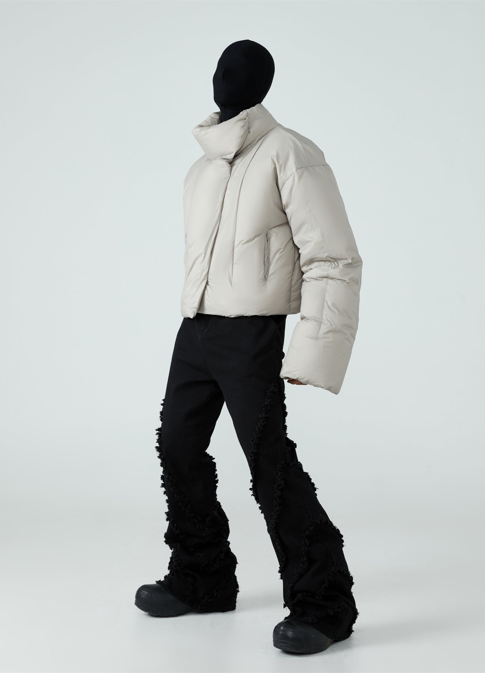 Giacca in piumino con patta diagonale 23FW