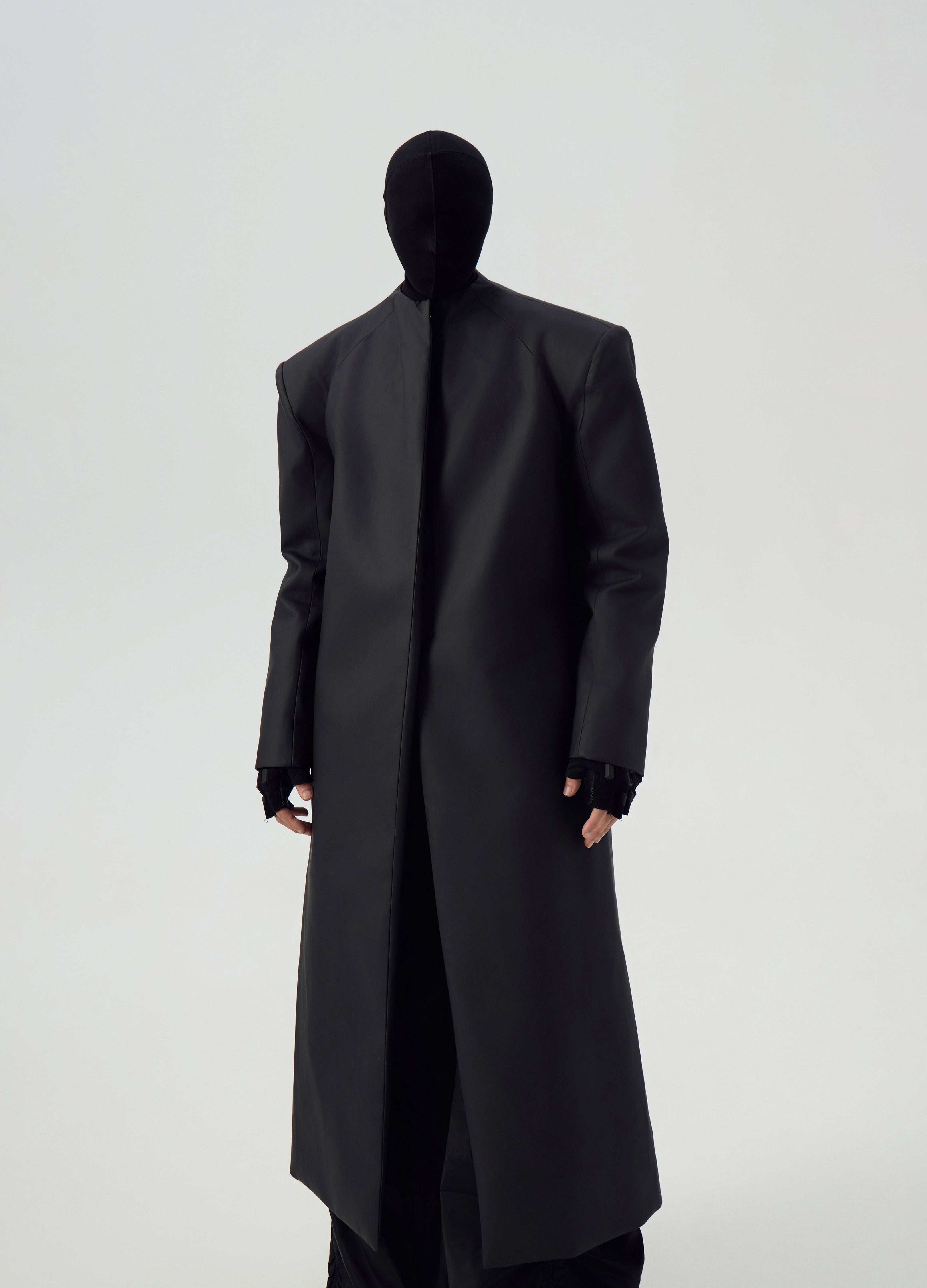 TRENCH OVERSIZE NERO OPACO 24FW