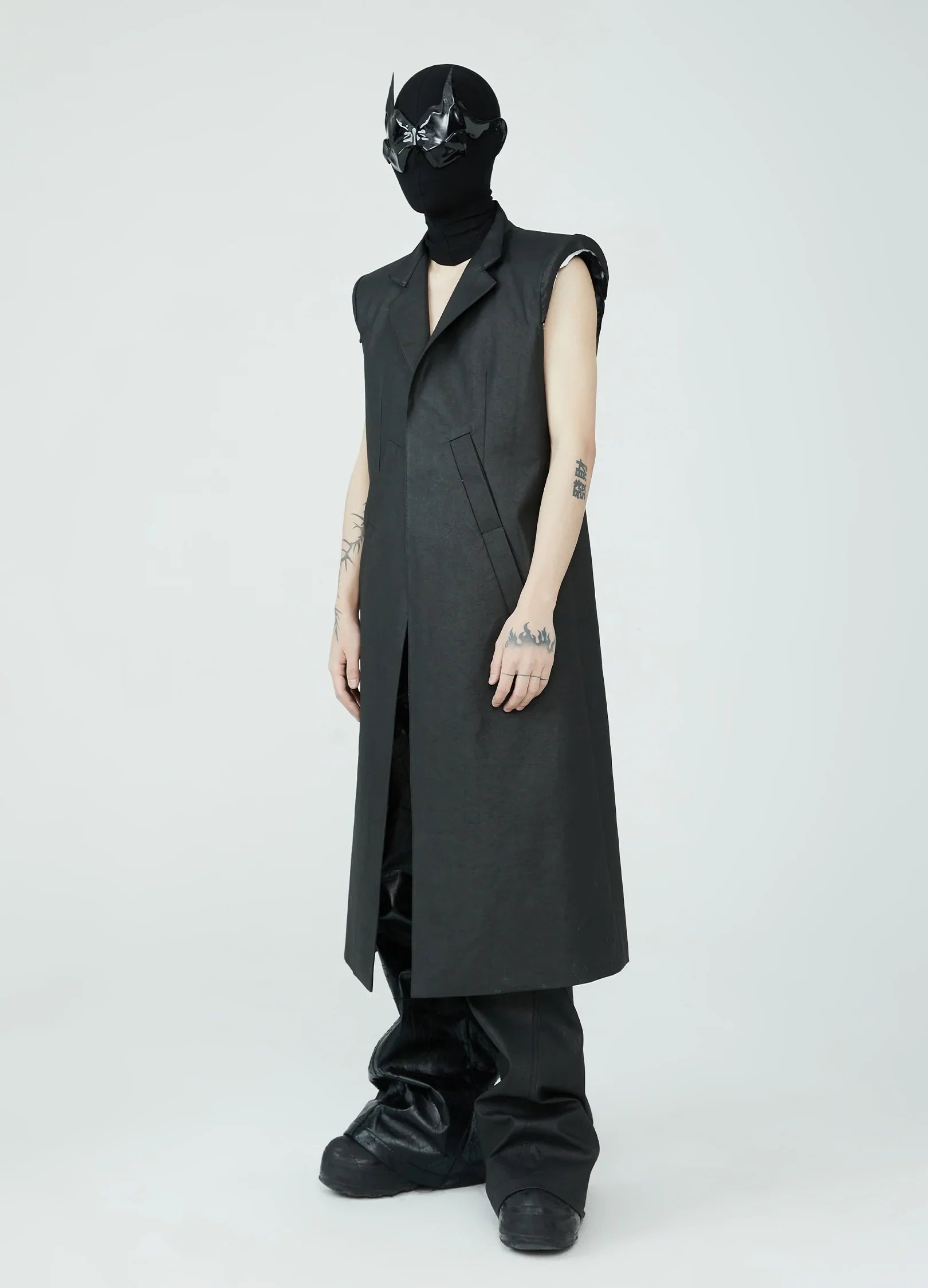 Cappotto cerato Fortress nero 23SS